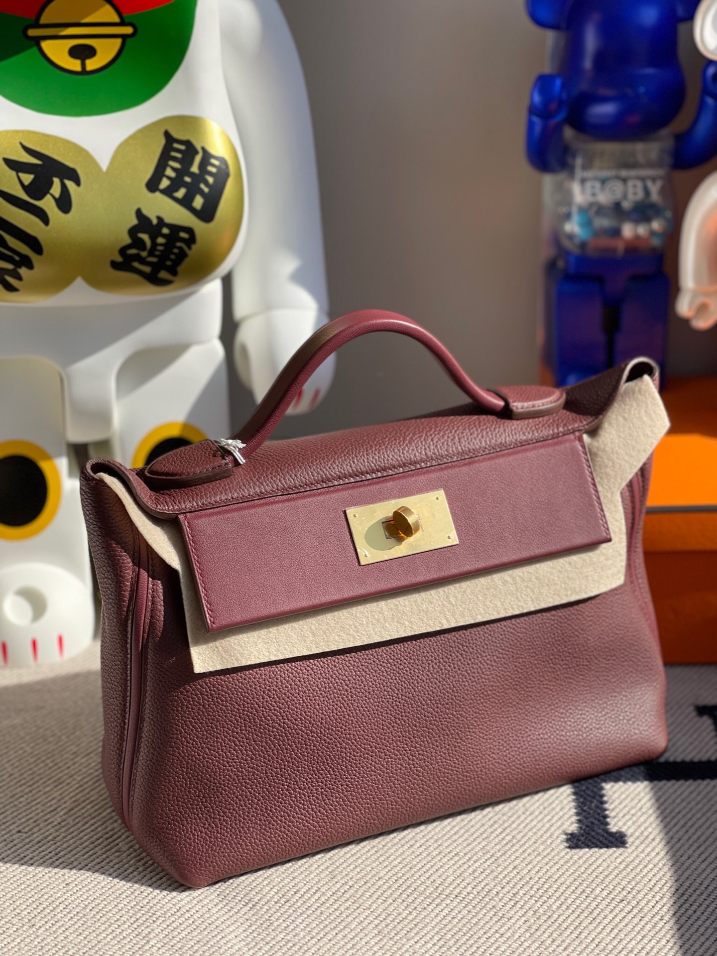 Hermès（爱马仕）2424 凯莉包 爱马仕红 金扣 29cm 顶级手缝
