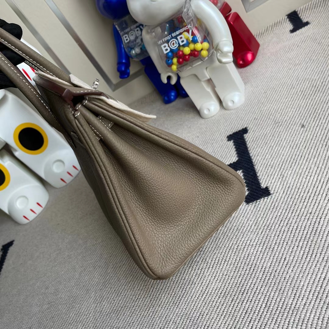 Hermès（爱马仕）Birkin 铂金包 togo ck18 大象灰 银扣 25cm 顶级工艺 全手工缝制