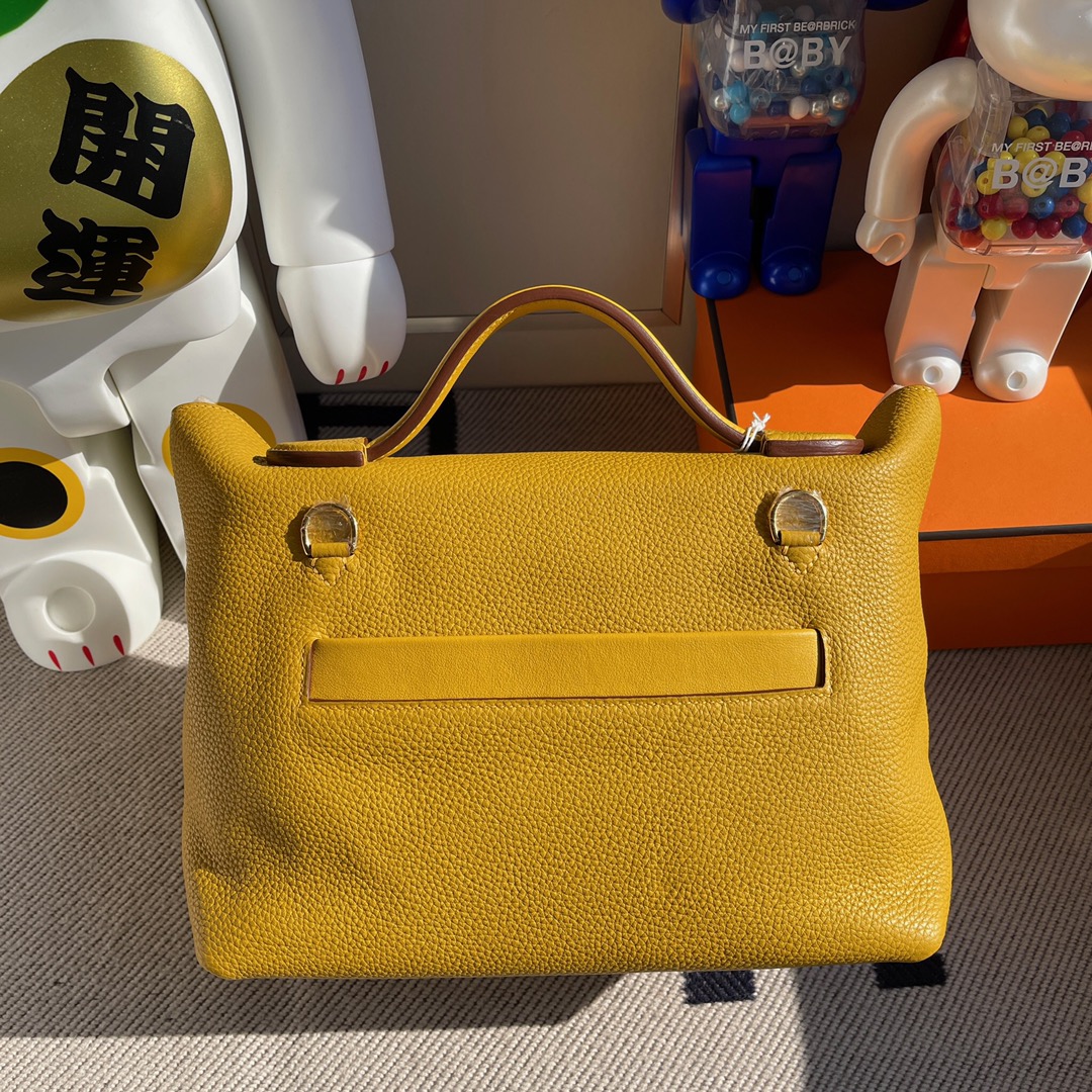 Hermès（爱马仕）2424 凯莉包 9Ｄ 琥珀黄 Ambre 金扣 29cm 顶级手缝