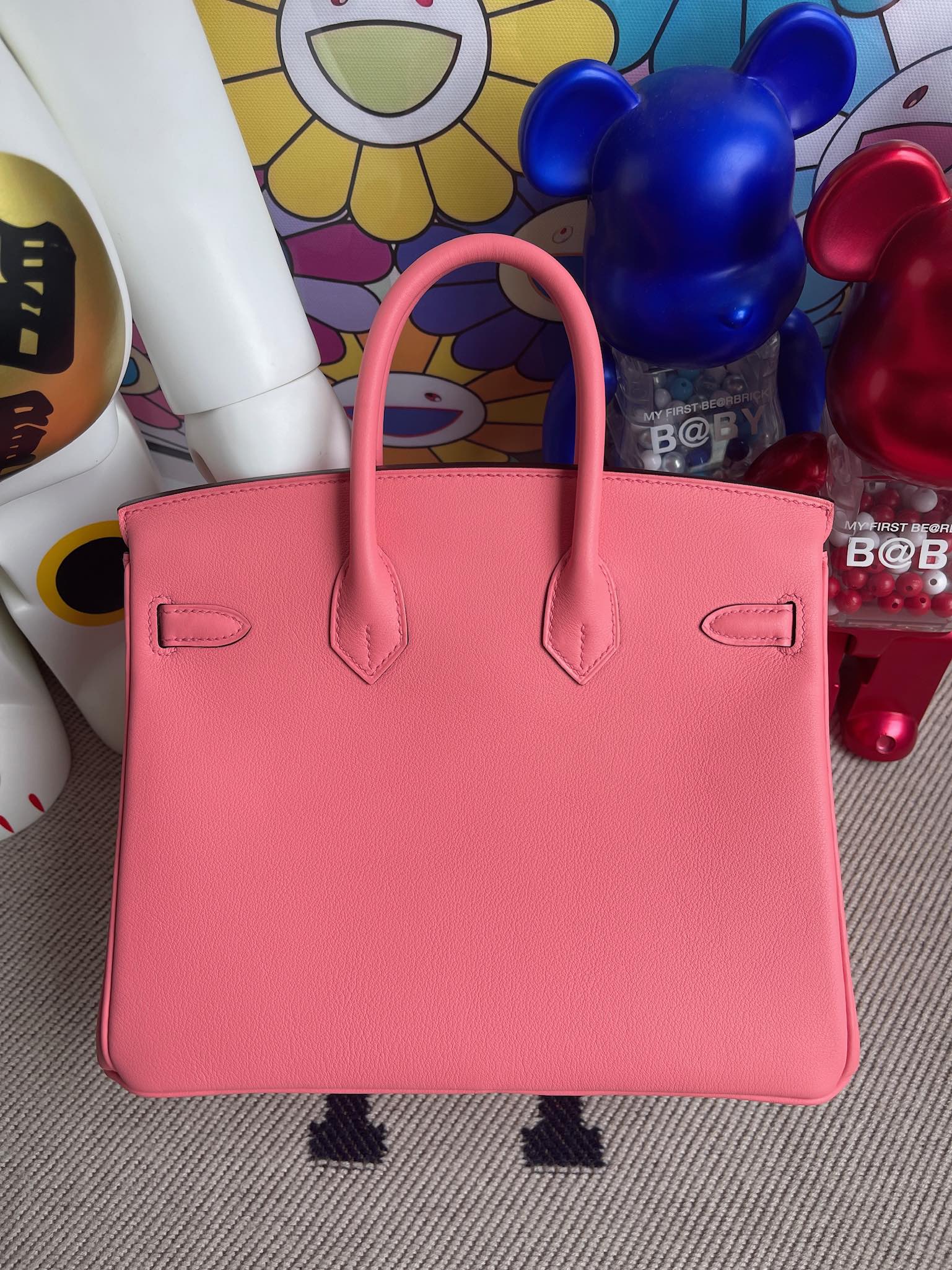 Hermès（爱马仕）Birkin 铂金包 Swift 夏日玫瑰粉 银扣 25cm 顶级手缝