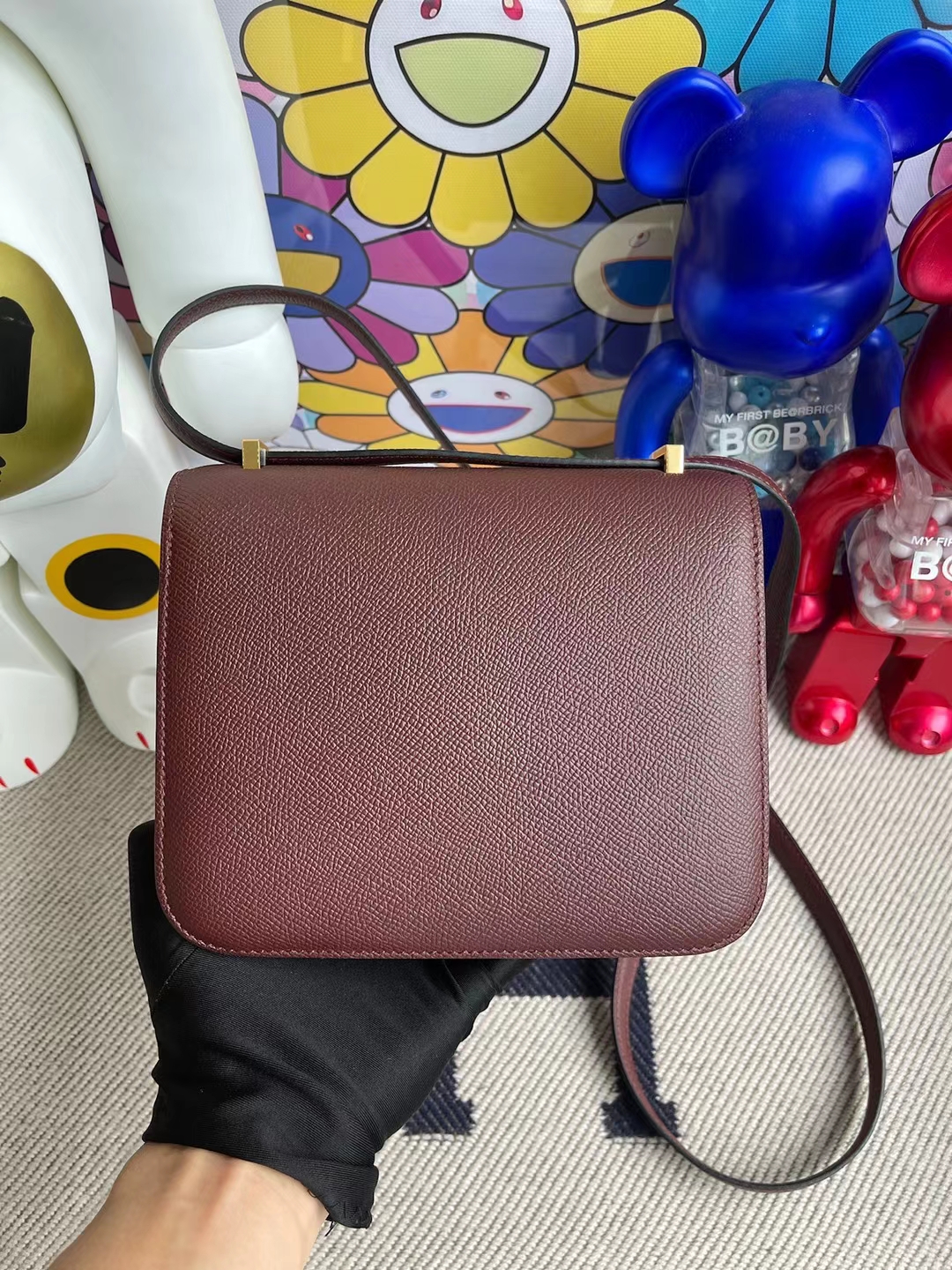 Hermès(爱马仕)Constance 康斯坦斯 Epsom 爱马仕红 金扣 19cm-拉尔森鳄鱼皮具定制 - 爱马仕包包官网 Hermès(爱马仕)Constance 康斯坦斯 Epsom 爱马仕红 金扣 19cm