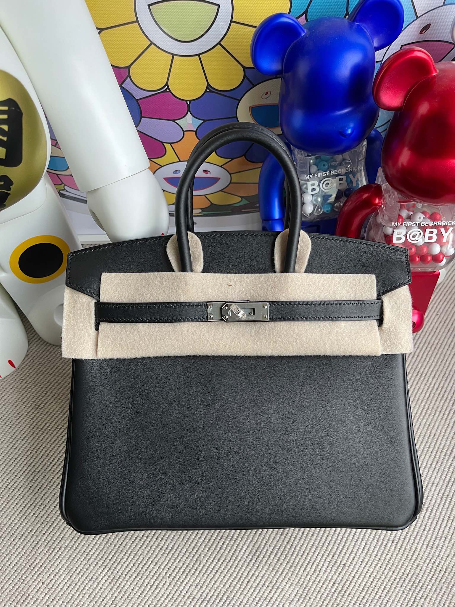 Hermès（爱马仕）Birkin 铂金包 新皮 Jonathan  黑色 银扣 25cm 顶级手缝