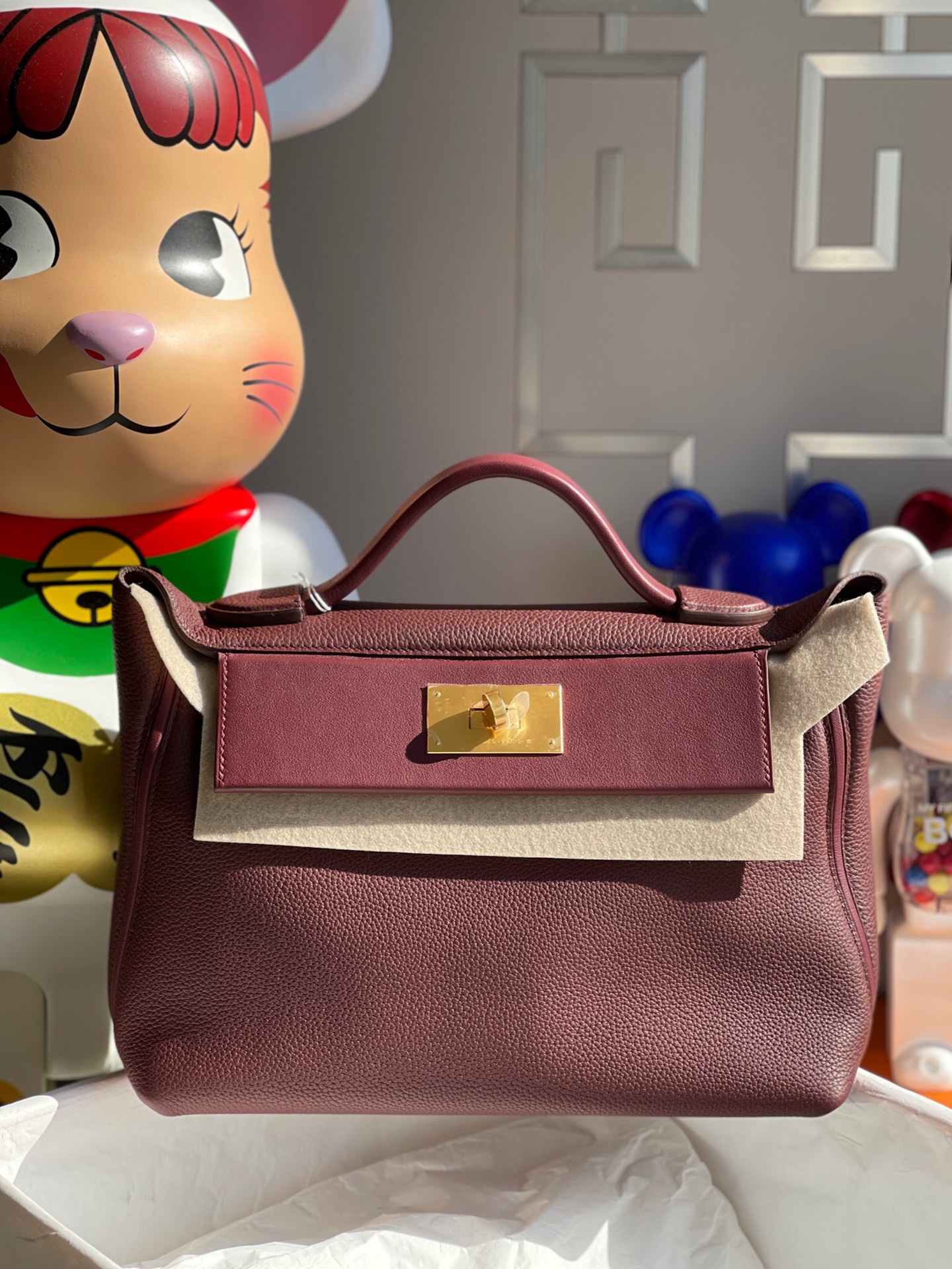Hermès（爱马仕）2424 凯莉包 爱马仕红 金扣 29cm 顶级手缝