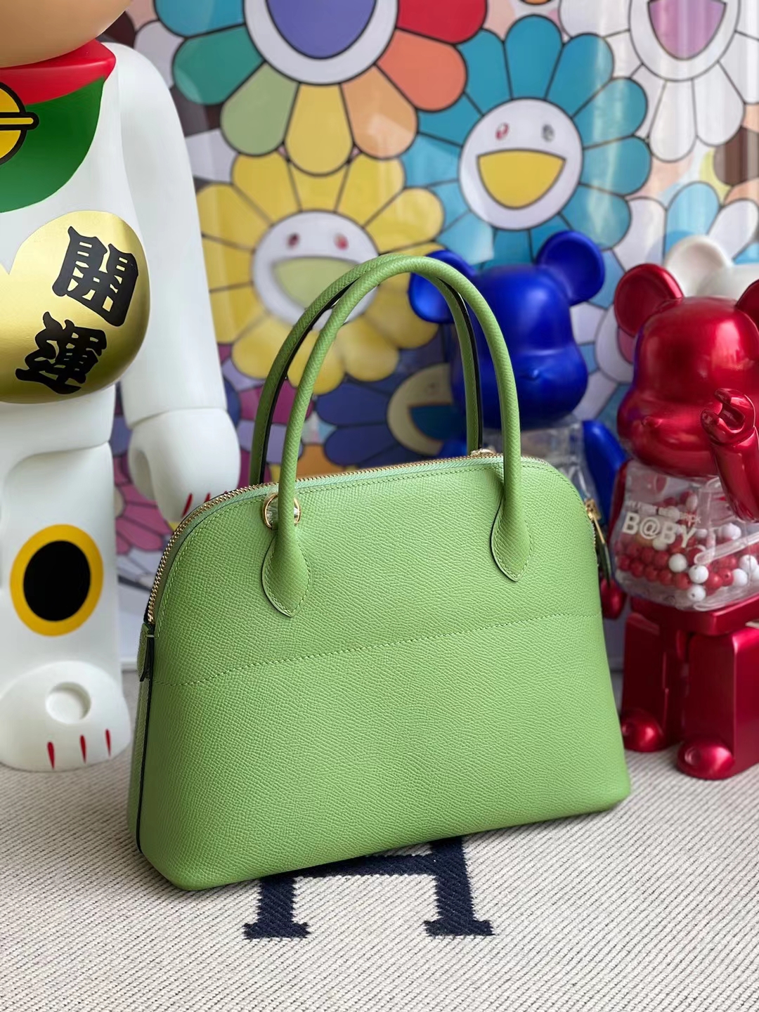 Hermès(爱马仕)Bolide 保龄球包 Epsom i3 牛油果绿 金扣 27cm-拉尔森鳄鱼皮具定制 - 爱马仕包包官网 Hermès(爱马仕)Bolide 保龄球包 Epsom i3 牛油果绿 金扣 27cm