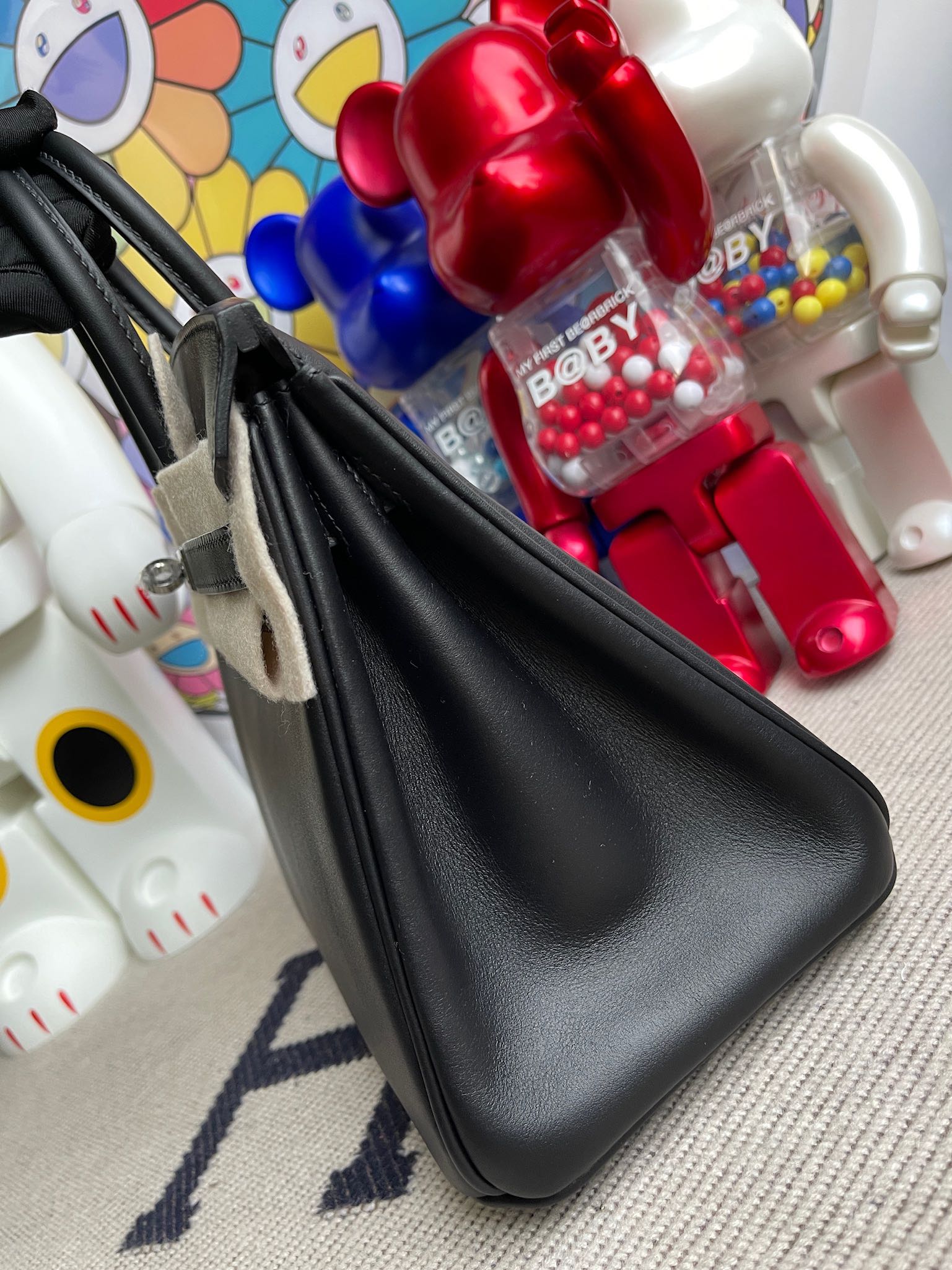 Hermès(爱马仕)Birkin 铂金包 新皮 Jonathan 黑色 银扣 25cm 顶级手缝-拉尔森鳄鱼皮具定制 - 爱马仕包包官网 Hermès(爱马仕)Birkin 铂金包 新皮 Jonathan 黑色 银扣 25cm 顶级手缝