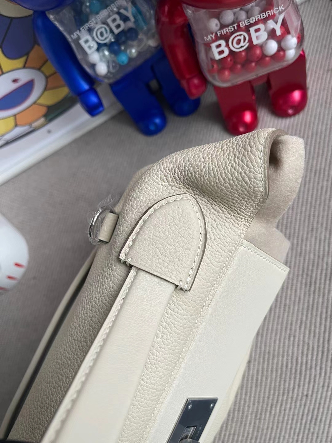 Hermès（爱马仕）Kelly 2424 Maurice 拼 swift Ck10 奶昔白 银扣