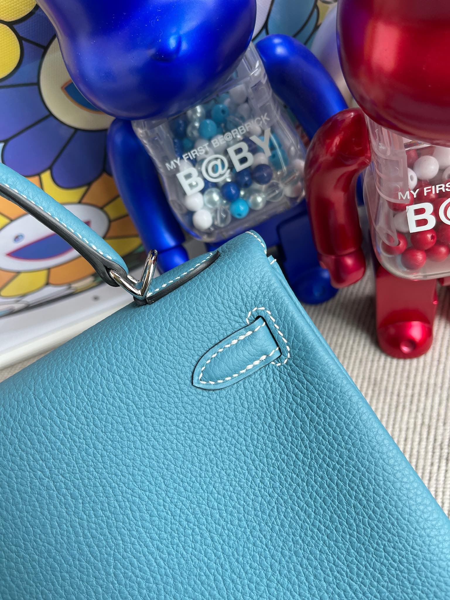 Hermès(爱马仕)Kelly 凯莉包 原厂小牛皮 togo ck75 牛仔蓝 银扣 25cm 顶级手缝-拉尔森鳄鱼皮具定制 - 爱马仕包包官网 Hermès(爱马仕)Kelly 凯莉包 原厂小牛皮 togo ck75 牛仔蓝 银扣 25cm 顶级手缝