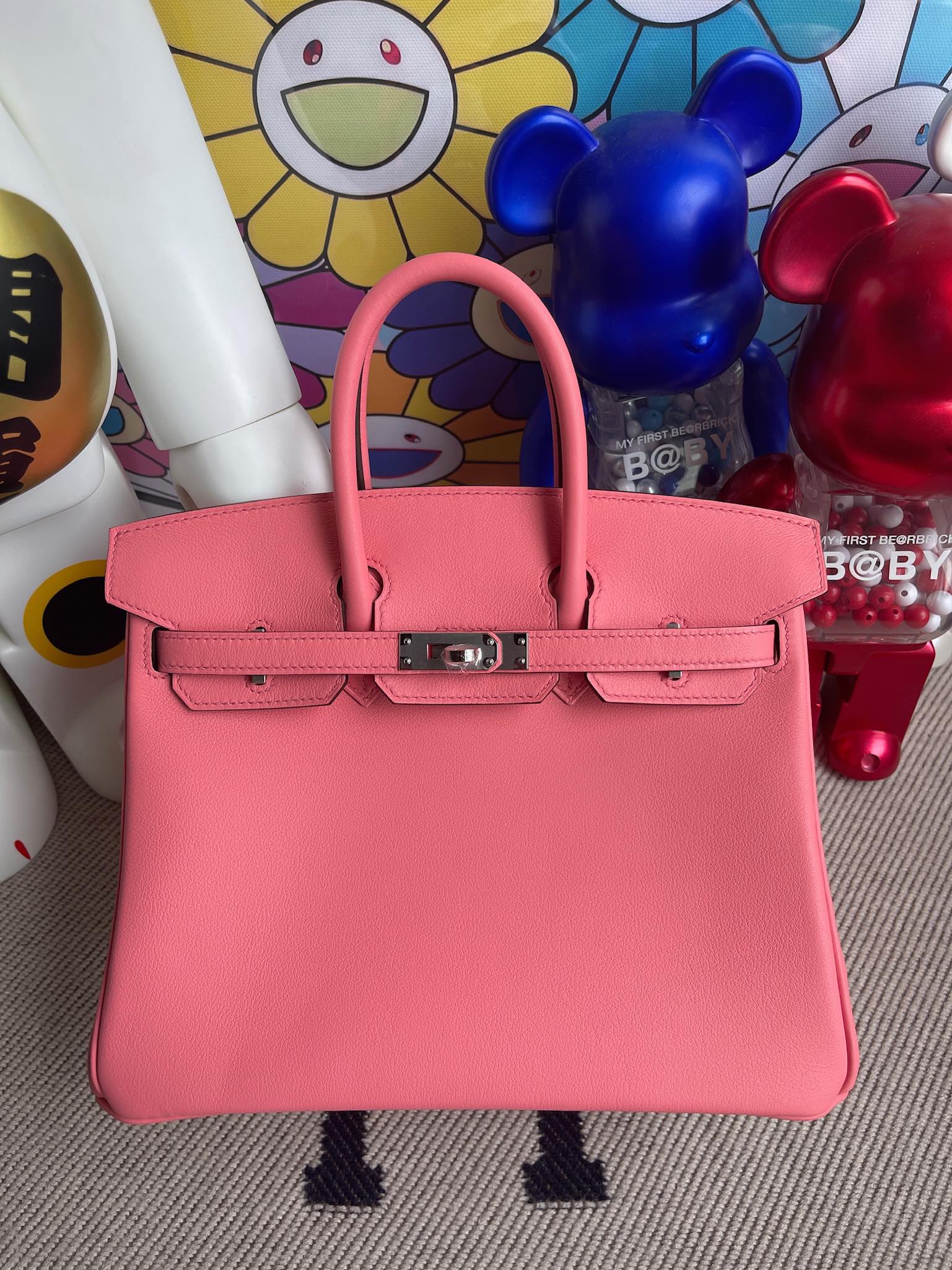 Hermès（爱马仕）Birkin 铂金包 Swift 夏日玫瑰粉 银扣 25cm 顶级手缝