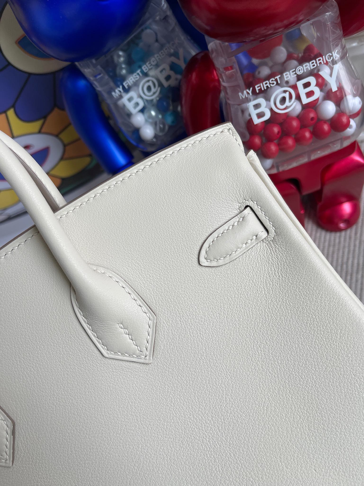 Hermès（爱马仕）Birkin 铂金包 Swift ck10 奶昔白 Craie 金扣 25cm 顶级手缝