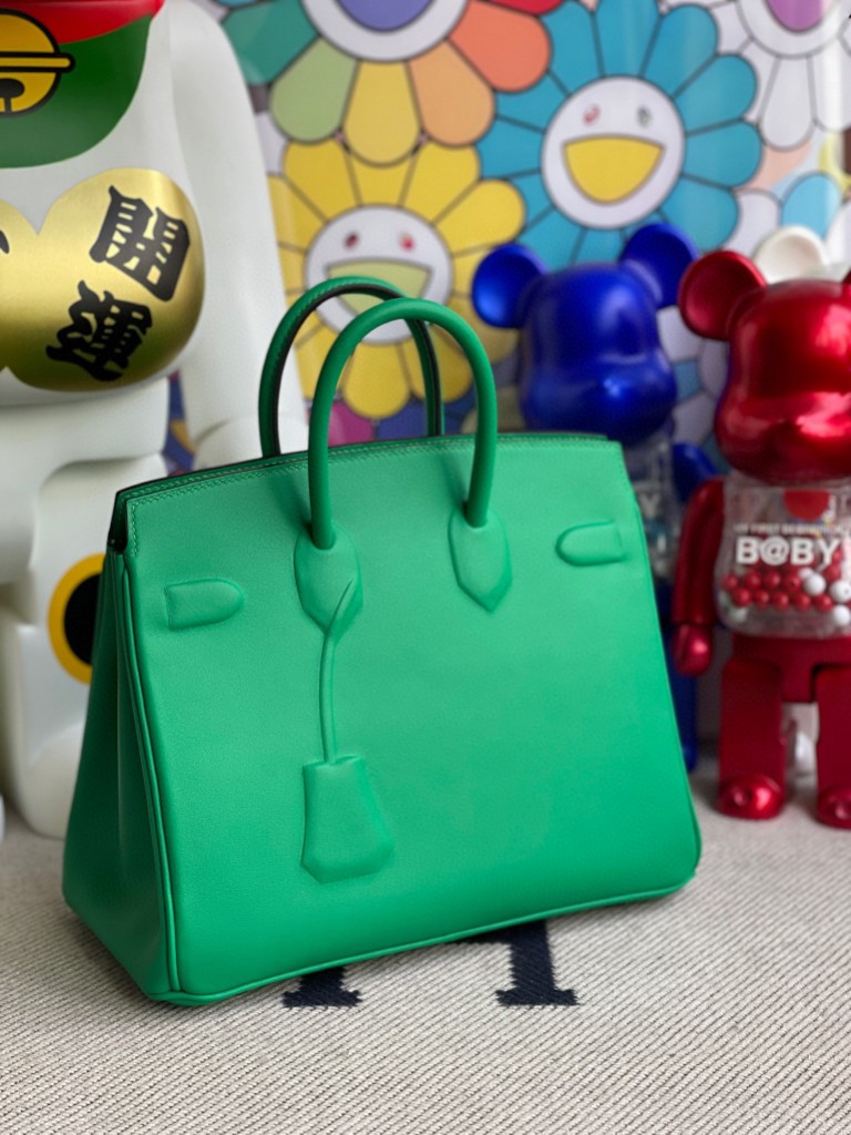 Hermès（爱马仕）Birkin  Shadow 影子包 6w 薄荷绿 25cm 顶级手缝