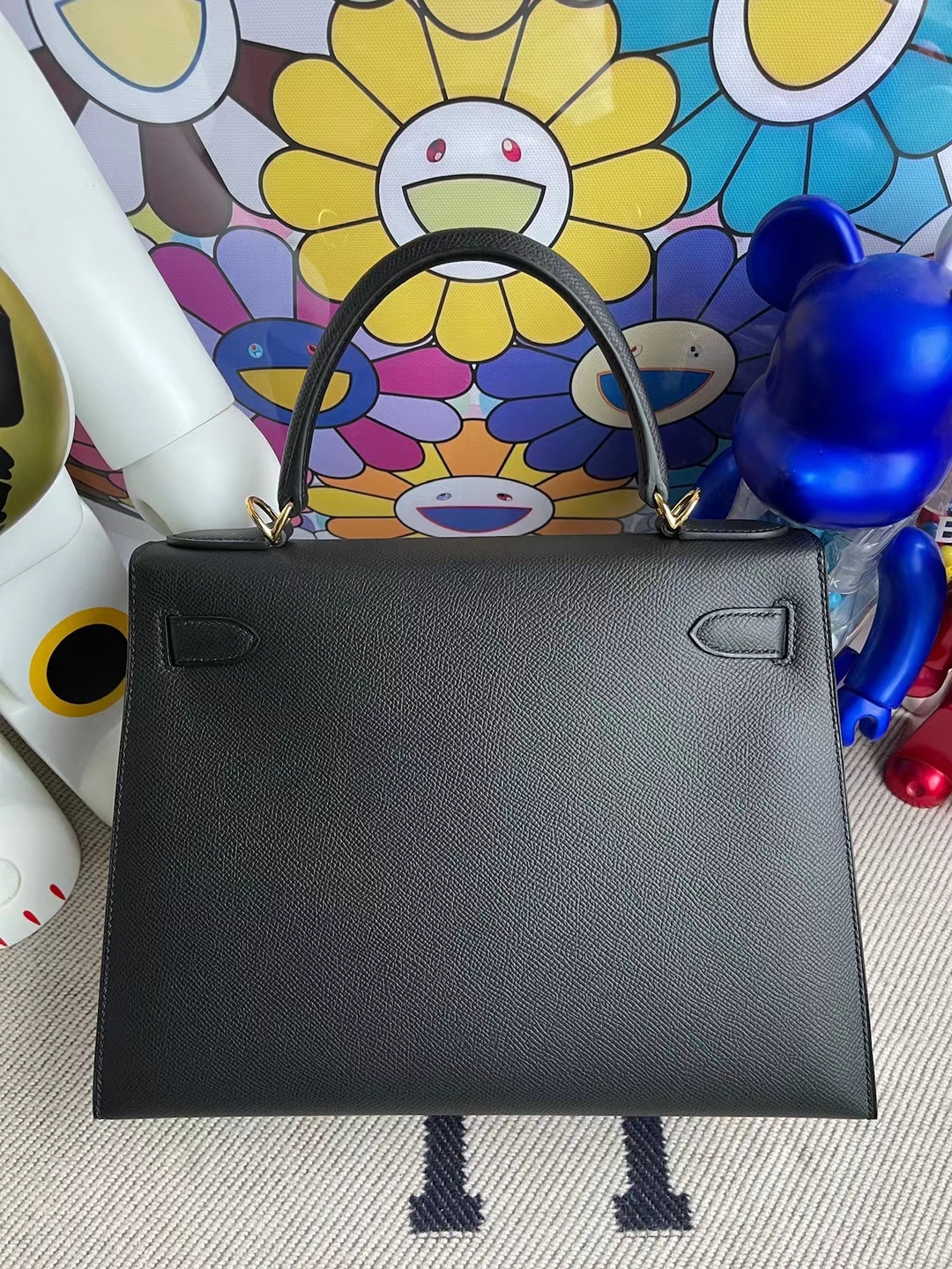 Hermès(爱马仕)Kelly 凯莉包 Epsom ck89 黑色 金扣 28cm-拉尔森鳄鱼皮具定制 - 爱马仕包包官网 Hermès(爱马仕)Kelly 凯莉包 Epsom ck89 黑色 金扣 28cm