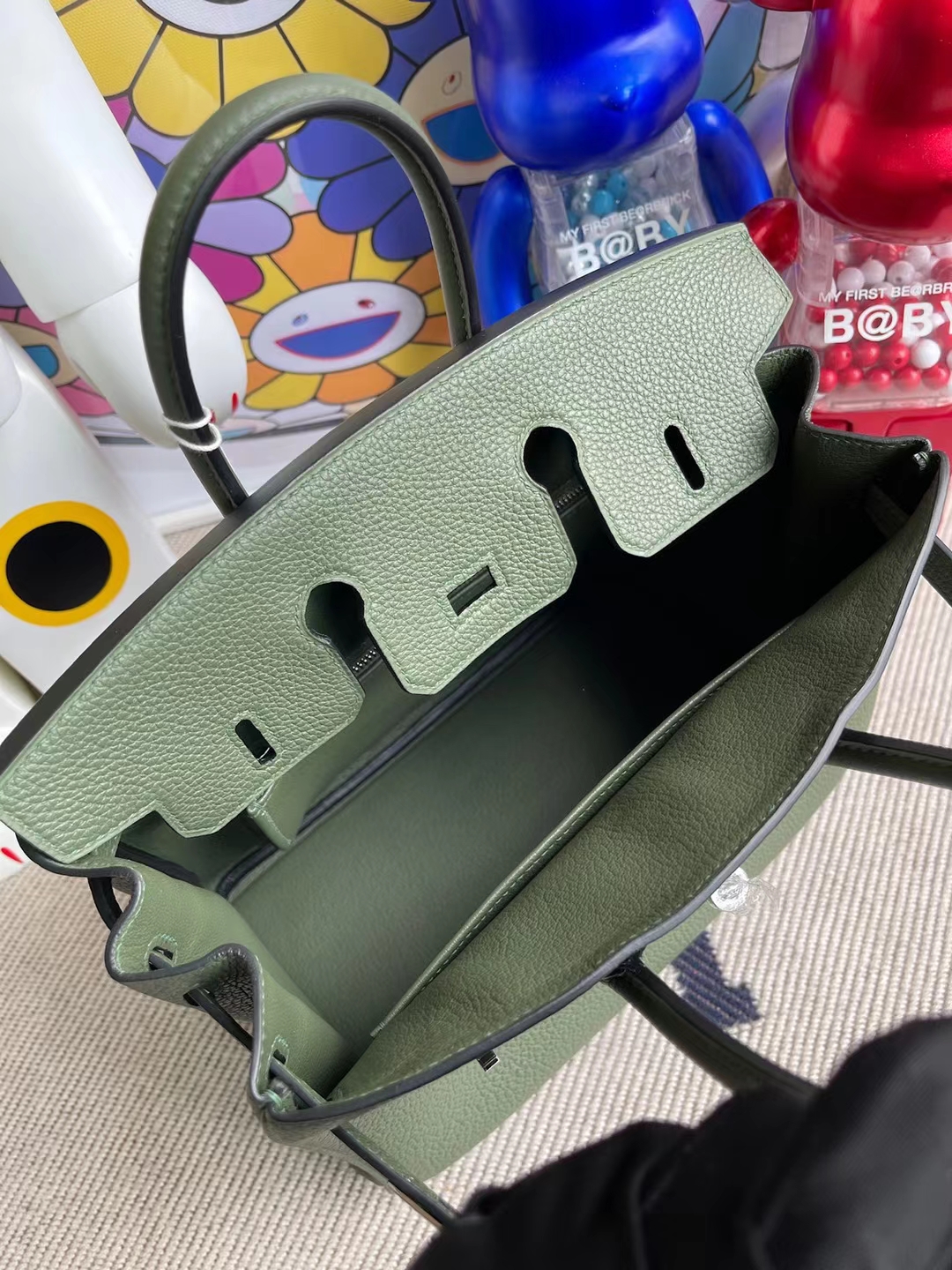 Hermès（爱马仕）Birkin 铂金包 顶级togo小牛皮 6H 橄榄绿 银扣 25cm
