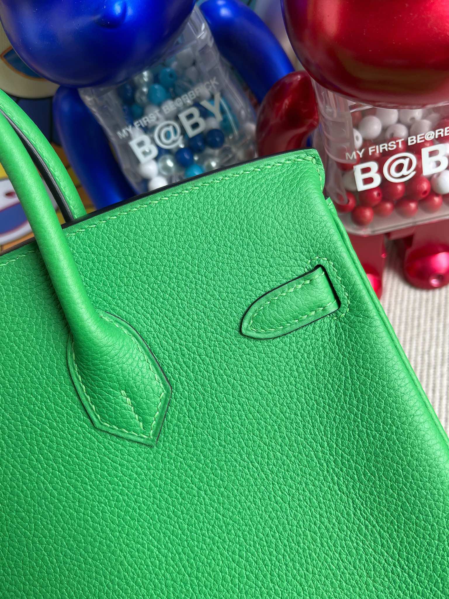 Hermès(爱马仕)Birkin 铂金包 原厂小牛皮 togo 1K 竹子绿 Bamboo 金扣 25cm 顶级手缝-拉尔森鳄鱼皮具定制 - 爱马仕包包官网 Hermès(爱马仕)Birkin 铂金包 原厂小牛皮 togo 1K 竹子绿 Bamboo 金扣 25cm 顶级手缝