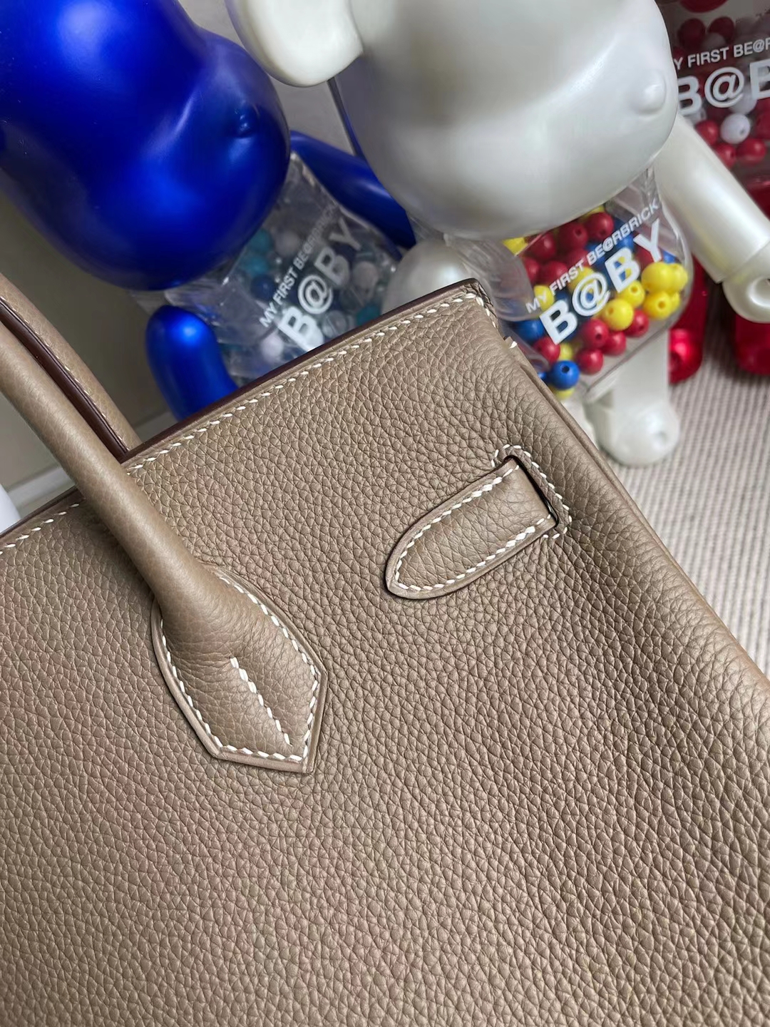 Hermès（爱马仕）Birkin 铂金包 Togo小牛皮 Ck18 大象灰 金扣 30cm