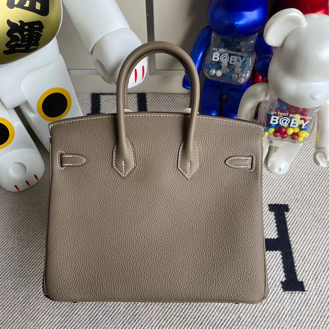 Hermès(爱马仕)Birkin 铂金包 togo ck18 大象灰 银扣 25cm 顶级工艺 全手工缝制-拉尔森鳄鱼皮具定制 - 爱马仕包包官网 Hermès(爱马仕)Birkin 铂金包 togo ck18 大象灰 银扣 25cm 顶级工艺 全手工缝制