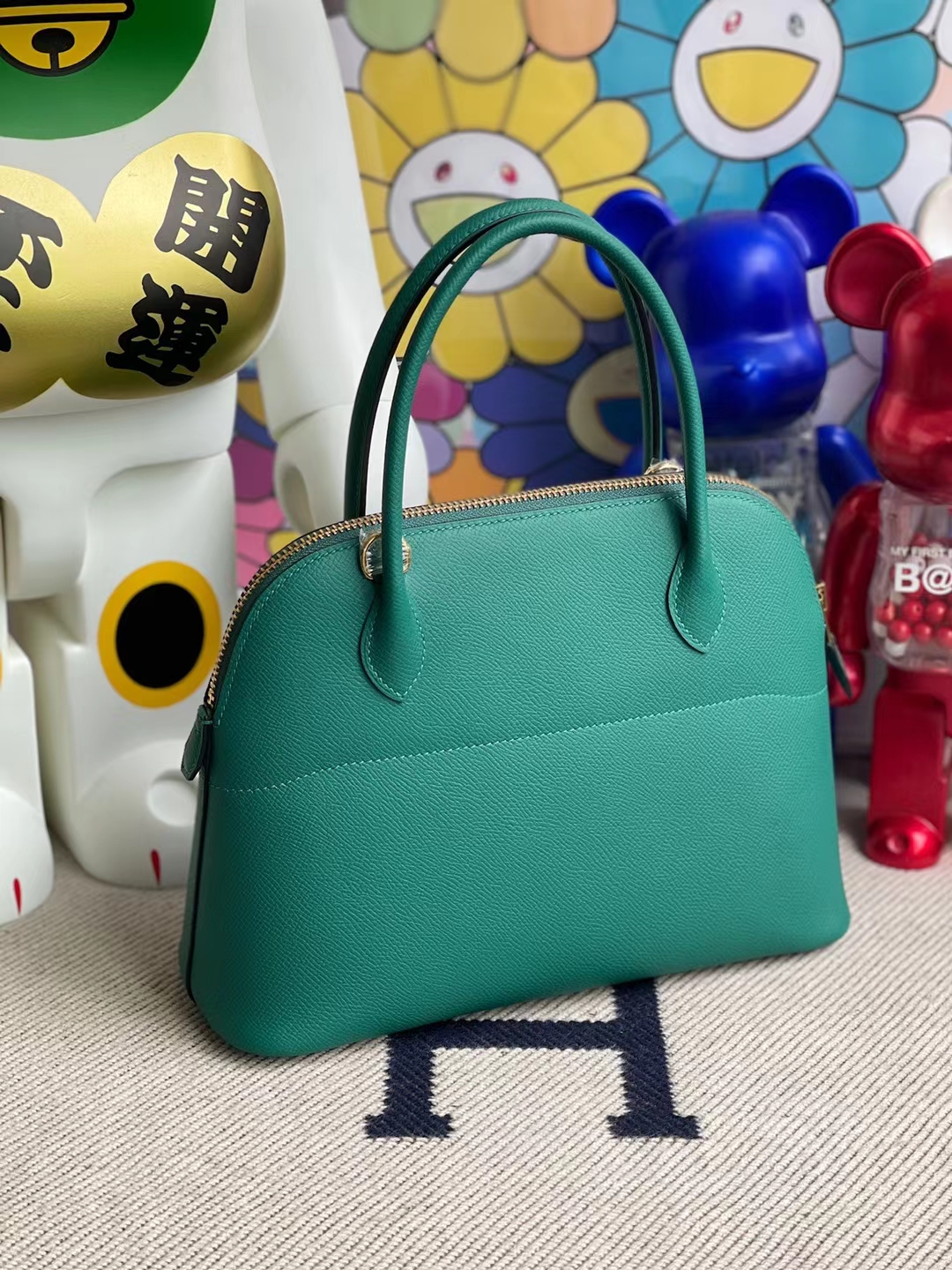 Hermès(爱马仕)Bolide 保龄球包 Epsom Z6 孔雀绿 Malachite 金扣 27cm 顶级工艺 全手工缝制-拉尔森鳄鱼皮具定制 - 爱马仕包包官网 Hermès(爱马仕)Bolide 保龄球包 Epsom Z6 孔雀绿 Malachite 金扣 27cm 顶级工艺 全手工缝制