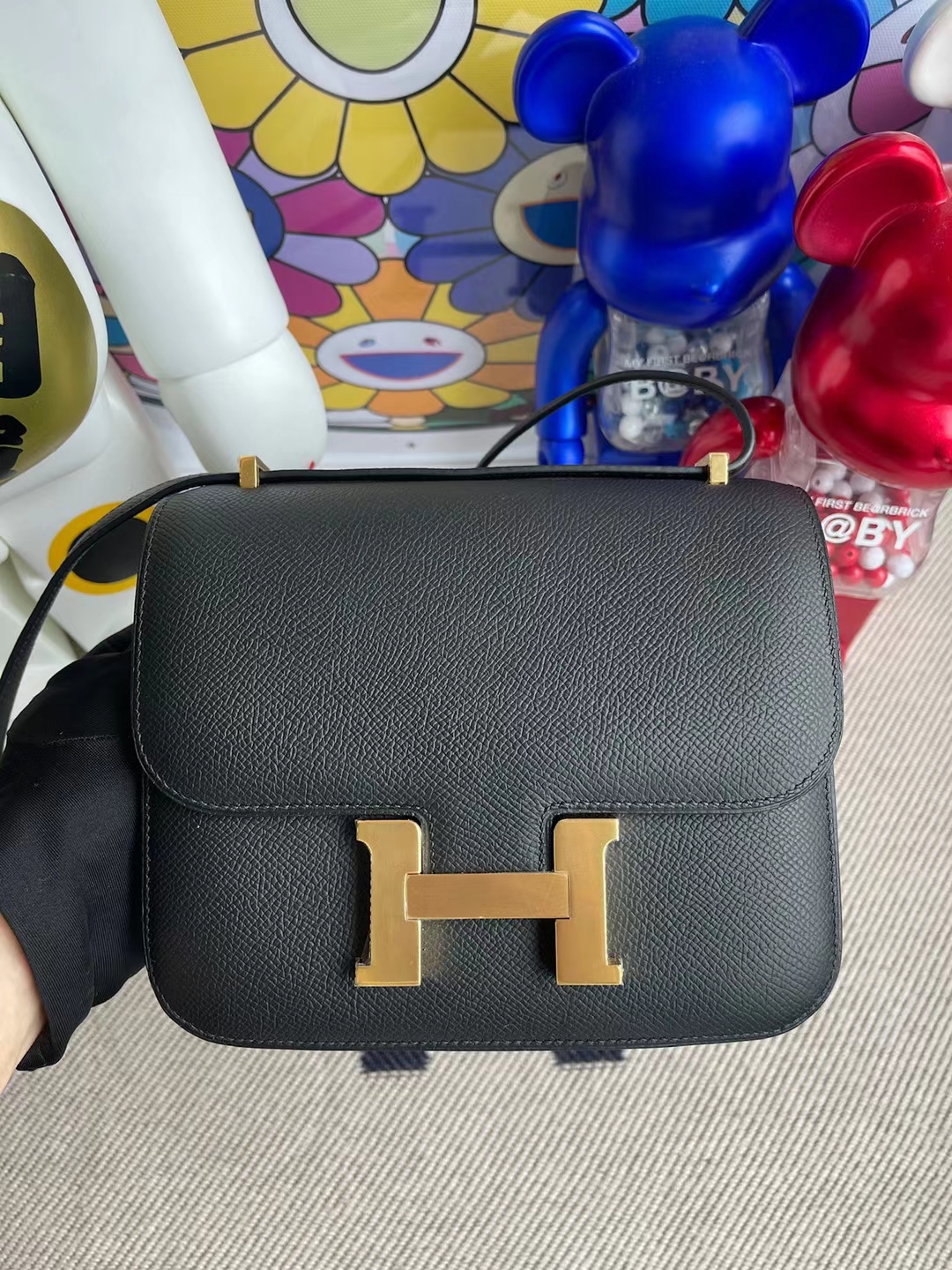 Hermès(爱马仕)Constance 空姐包 Epsom ck89 黑色 金扣 19cm-拉尔森鳄鱼皮具定制 - 爱马仕包包官网 Hermès(爱马仕)Constance 空姐包 Epsom ck89 黑色 金扣 19cm