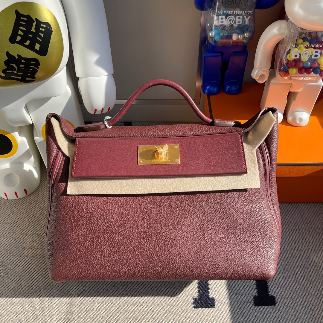 Hermès（爱马仕）2424 凯莉包 爱马仕红 金扣 29cm 顶级手缝