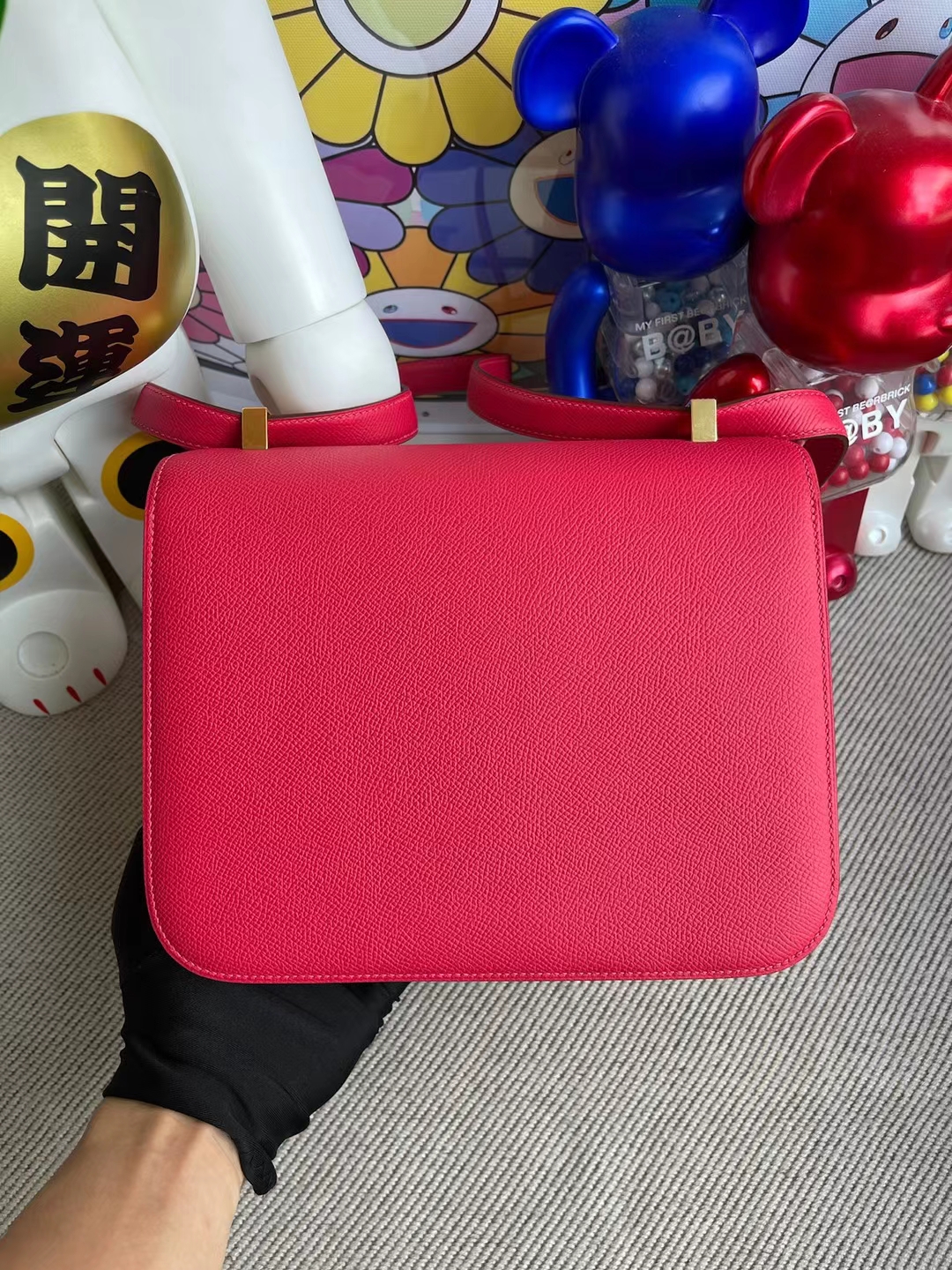 Hermès（爱马仕）Constance 康斯坦斯 Epsom i6 极致粉 金扣 24cm 顶级工艺 全手工缝制