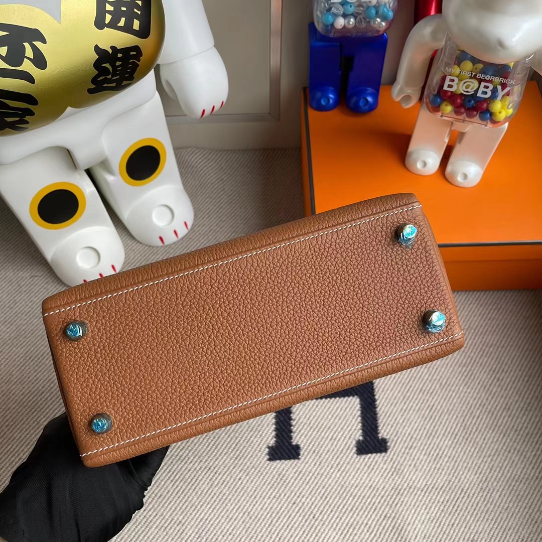 Hermès（爱马仕）Kelly 凯莉包 togo ck37 金棕色 金扣 25cm 顶级工艺 全手工缝制