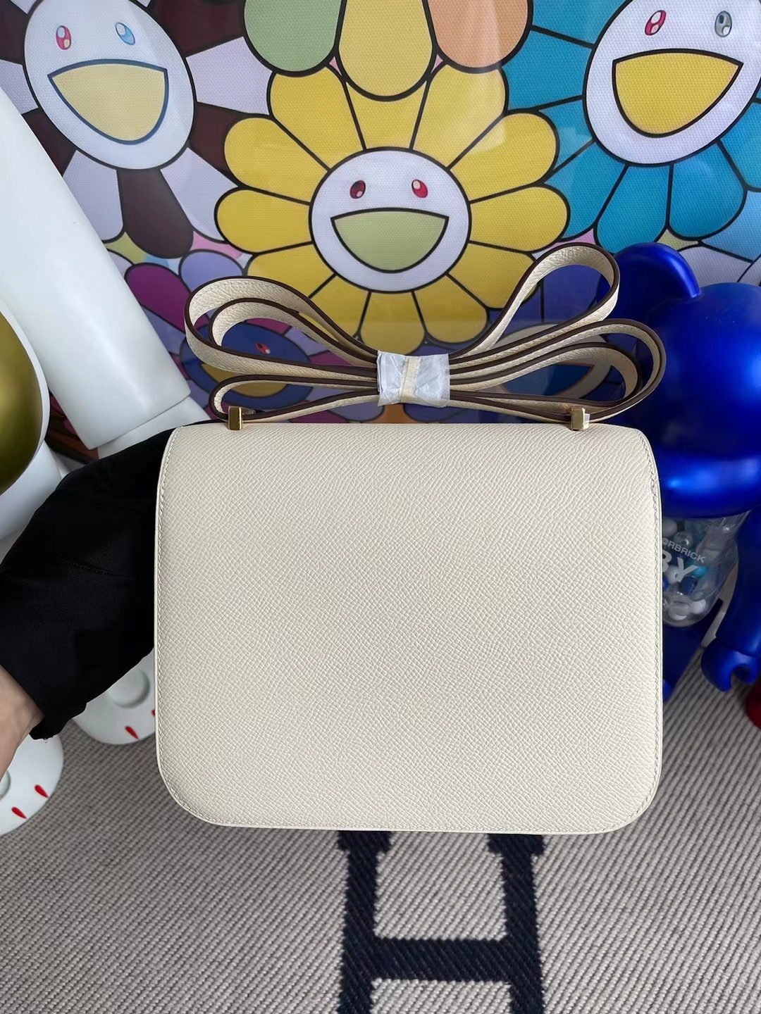 Hermès（爱马仕）Constance 空姐包 Epsom i2 奶油白 金扣 19cm