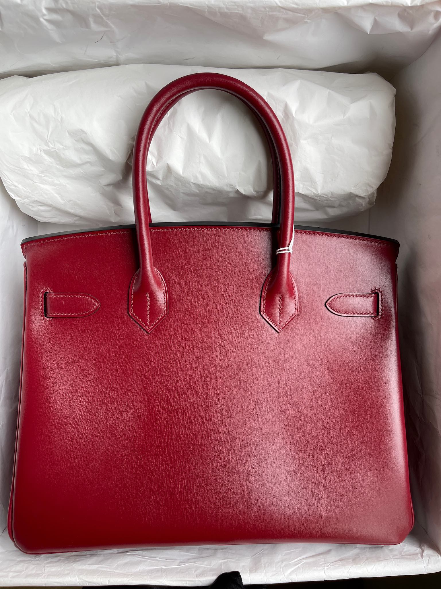 Hermès(爱马仕)Birkin 铂金包 Boxcalf 爱马仕红 Rouge H 金扣 30cm 顶级手缝 定制-拉尔森鳄鱼皮具定制 - 爱马仕包包官网 Hermès(爱马仕)Birkin 铂金包 Boxcalf 爱马仕红 Rouge H 金扣 30cm 顶级手缝 定制