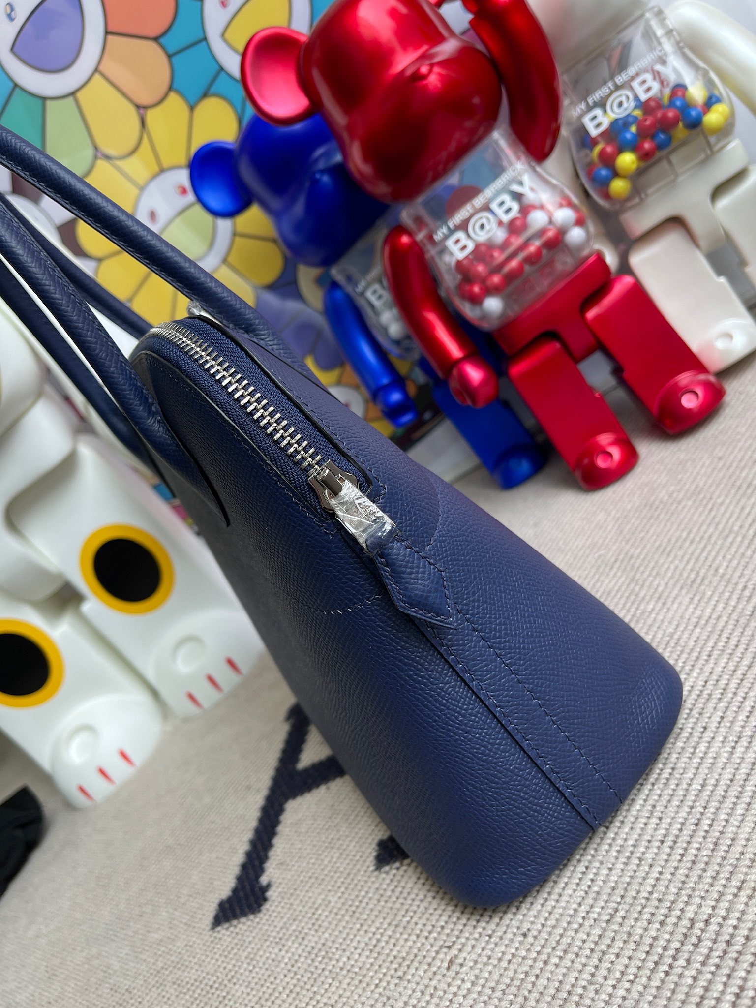 Hermès(爱马仕)Bolide 保龄球包 Epsom 原厂掌纹皮 宝石蓝 blue saphir 银扣 27cm 顶级手缝-拉尔森鳄鱼皮具定制 - 爱马仕包包官网 Hermès(爱马仕)Bolide 保龄球包 Epsom 原厂掌纹皮 宝石蓝 blue saphir 银扣 27cm 顶级手缝