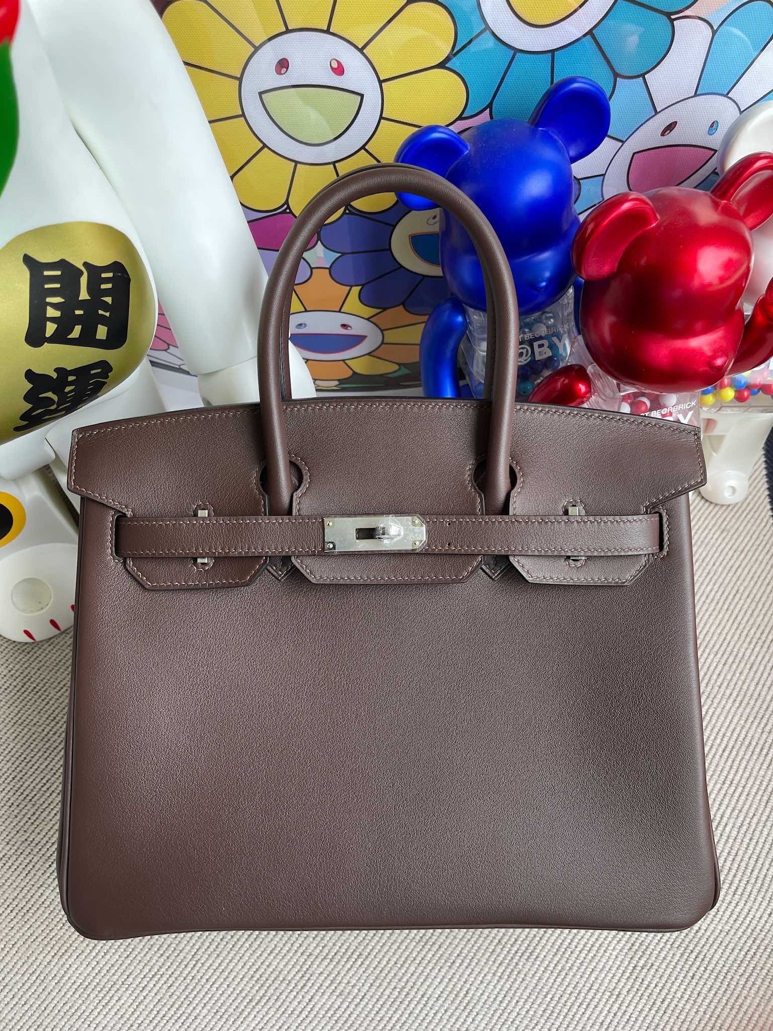 Hermès（爱马仕）Birkin 铂金包 Swift 巧克力色 银扣 30cm 顶级手缝