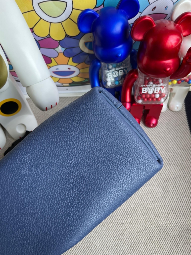 Hermès（爱马仕）Touch 系列 2424 29cm 明蓝色 雾面鳄 金扣 顶级手缝