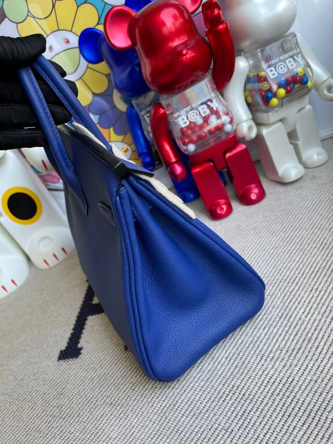 Hermès（爱马仕）Birkin 铂金包 togo 7T 电光蓝 金扣 25cm