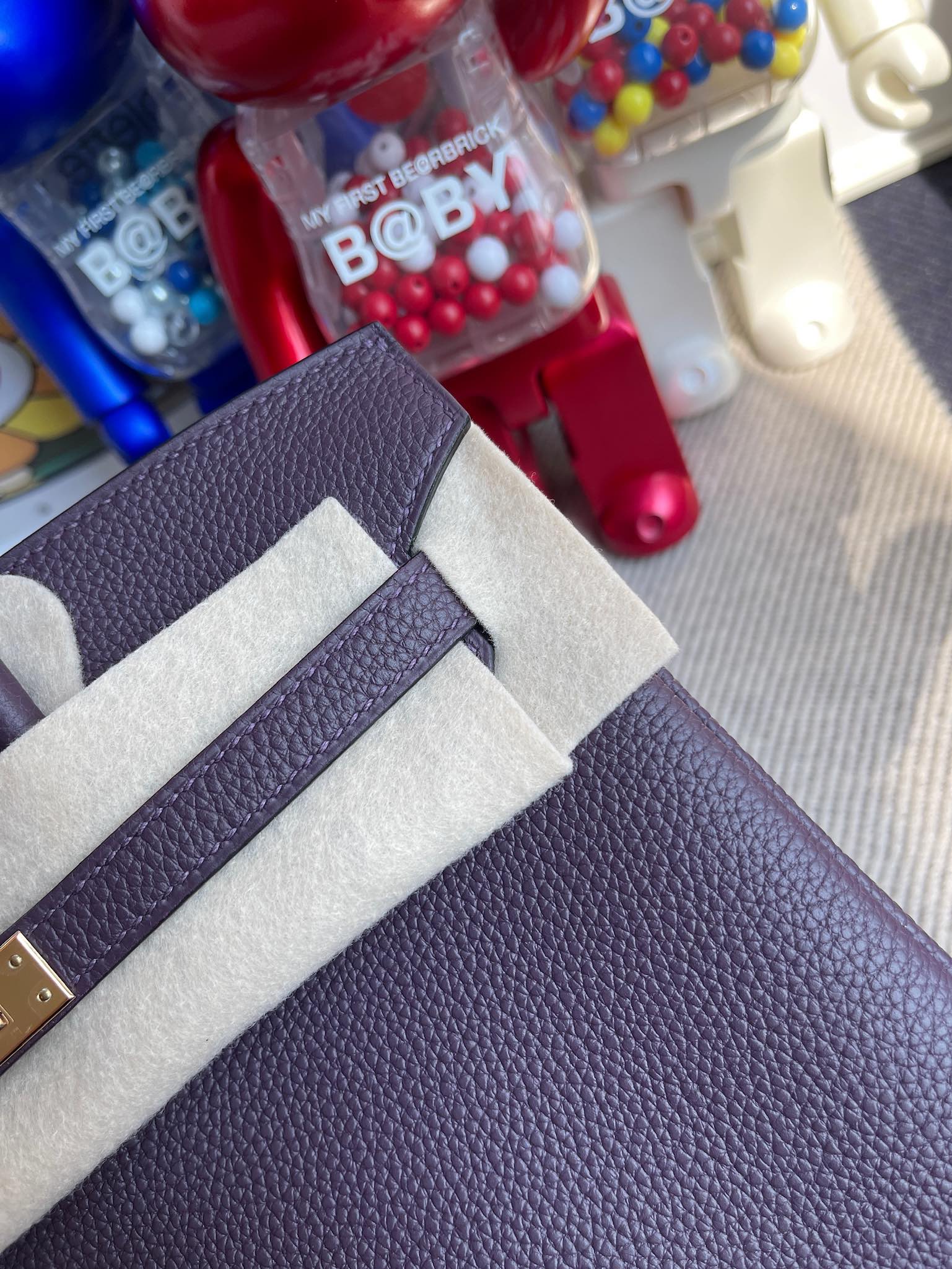 Hermès（爱马仕）Birkin 铂金包 原厂小牛皮 togo 葡萄紫 玫瑰金扣 Rose gold 25cm 顶级手缝