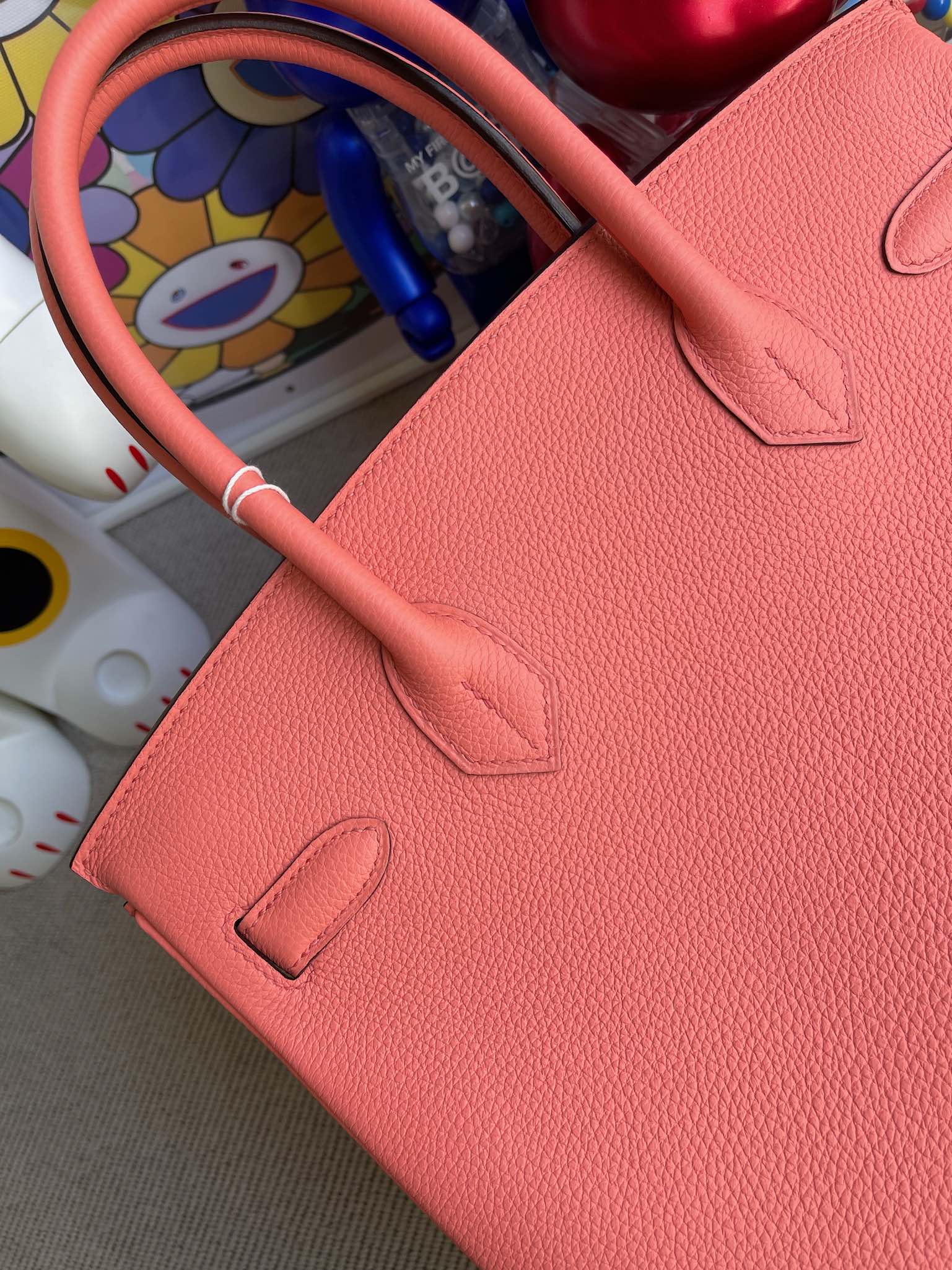 Hermès（爱马仕）Birkin 铂金包 原厂小牛皮 龙虾粉 金扣 30cm 顶级手缝