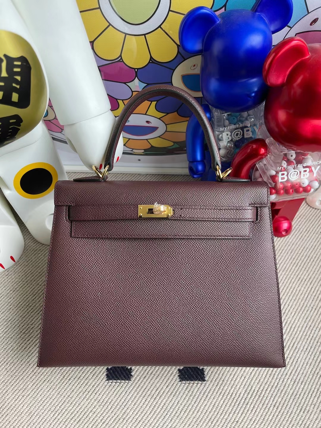 Hermès(爱马仕)Kelly 凯莉包 Epsom 掌纹皮 0D 马鞍红 金扣 25cm-拉尔森鳄鱼皮具定制 - 爱马仕包包官网 Hermès(爱马仕)Kelly 凯莉包 Epsom 掌纹皮 0D 马鞍红 金扣 25cm