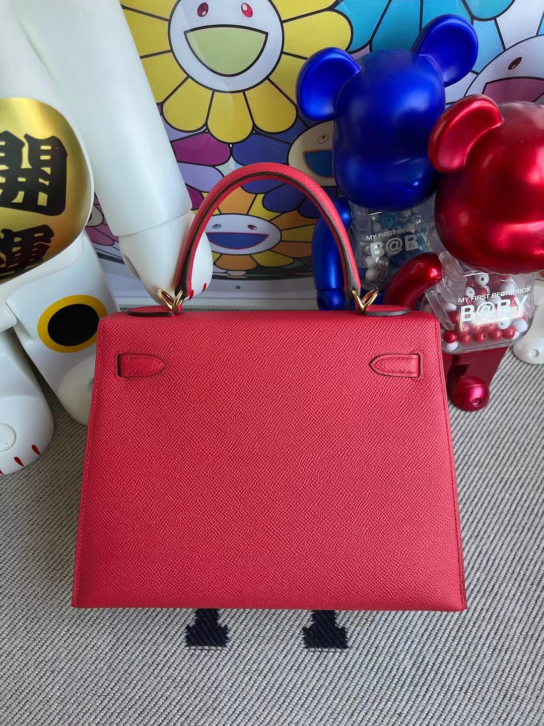 Hermès(爱马仕)Kelly 凯莉包 Epsom 掌纹皮 Q5 国旗红 金扣 25cm-拉尔森鳄鱼皮具定制 - 爱马仕包包官网 Hermès(爱马仕)Kelly 凯莉包 Epsom 掌纹皮 Q5 国旗红 金扣 25cm