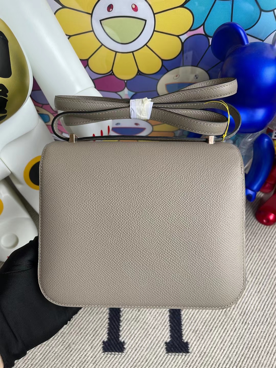 Hermès(爱马仕)Constance 空姐包 Epsom M8 沥青灰 玫瑰金扣 19cm-拉尔森鳄鱼皮具定制 - 爱马仕包包官网 Hermès(爱马仕)Constance 空姐包 Epsom M8 沥青灰 玫瑰金扣 19cm