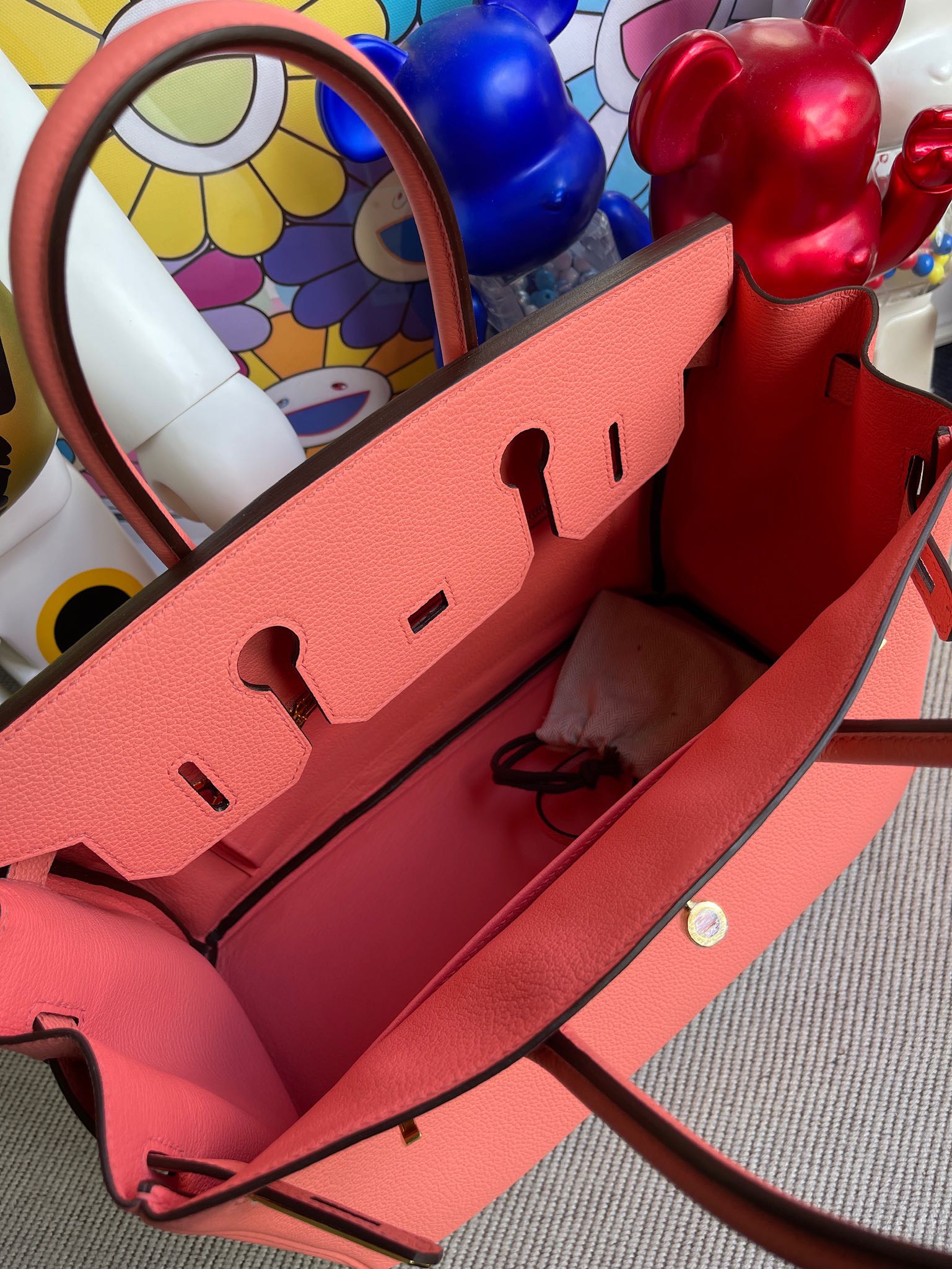 Hermès(爱马仕)Birkin 铂金包 原厂小牛皮 龙虾粉 金扣 30cm 顶级手缝-拉尔森鳄鱼皮具定制 - 爱马仕包包官网 Hermès(爱马仕)Birkin 铂金包 原厂小牛皮 龙虾粉 金扣 30cm 顶级手缝