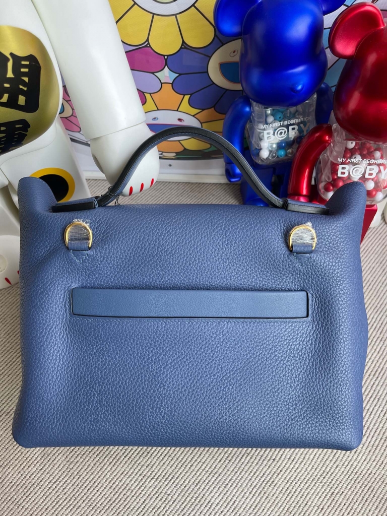 Hermès（爱马仕）Touch 系列 2424 29cm 明蓝色 雾面鳄 金扣 顶级手缝