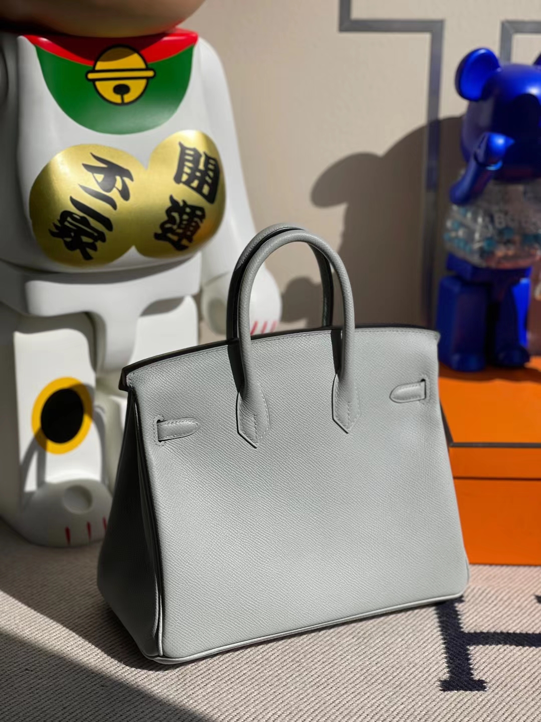 Hermès(爱马仕)Birkin 铂金包 Epsom 8U 冰川蓝 金扣 25cm-拉尔森鳄鱼皮具定制 - 爱马仕包包官网 Hermès(爱马仕)Birkin 铂金包 Epsom 8U 冰川蓝 金扣 25cm
