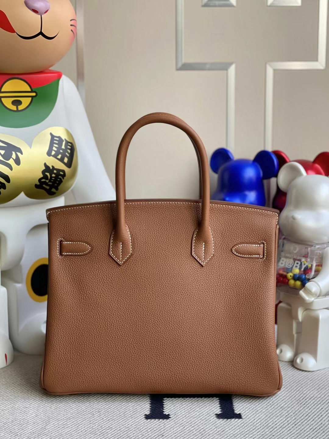 Hermès（爱马仕）Birkin 铂金包 Togo Ck37 金棕色 金扣 30cm 顶级工艺 全手工缝制 stock