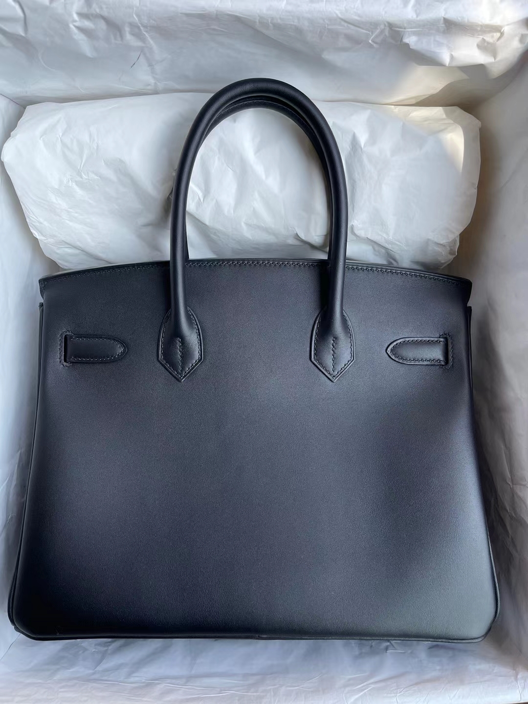 Hermès（爱马仕）Birkin 铂金包 Jonathan Ck89 黑色 银扣 30cm