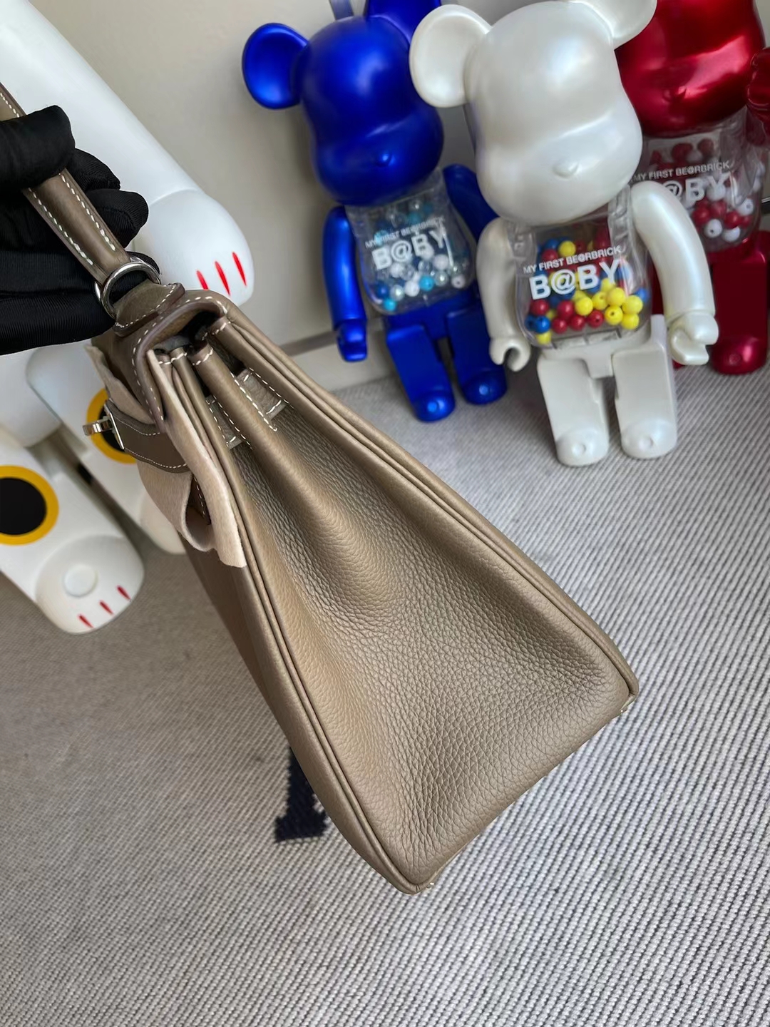 Hermès（爱马仕）Kelly 凯莉包 togo ck18 大象灰 银扣 28cm