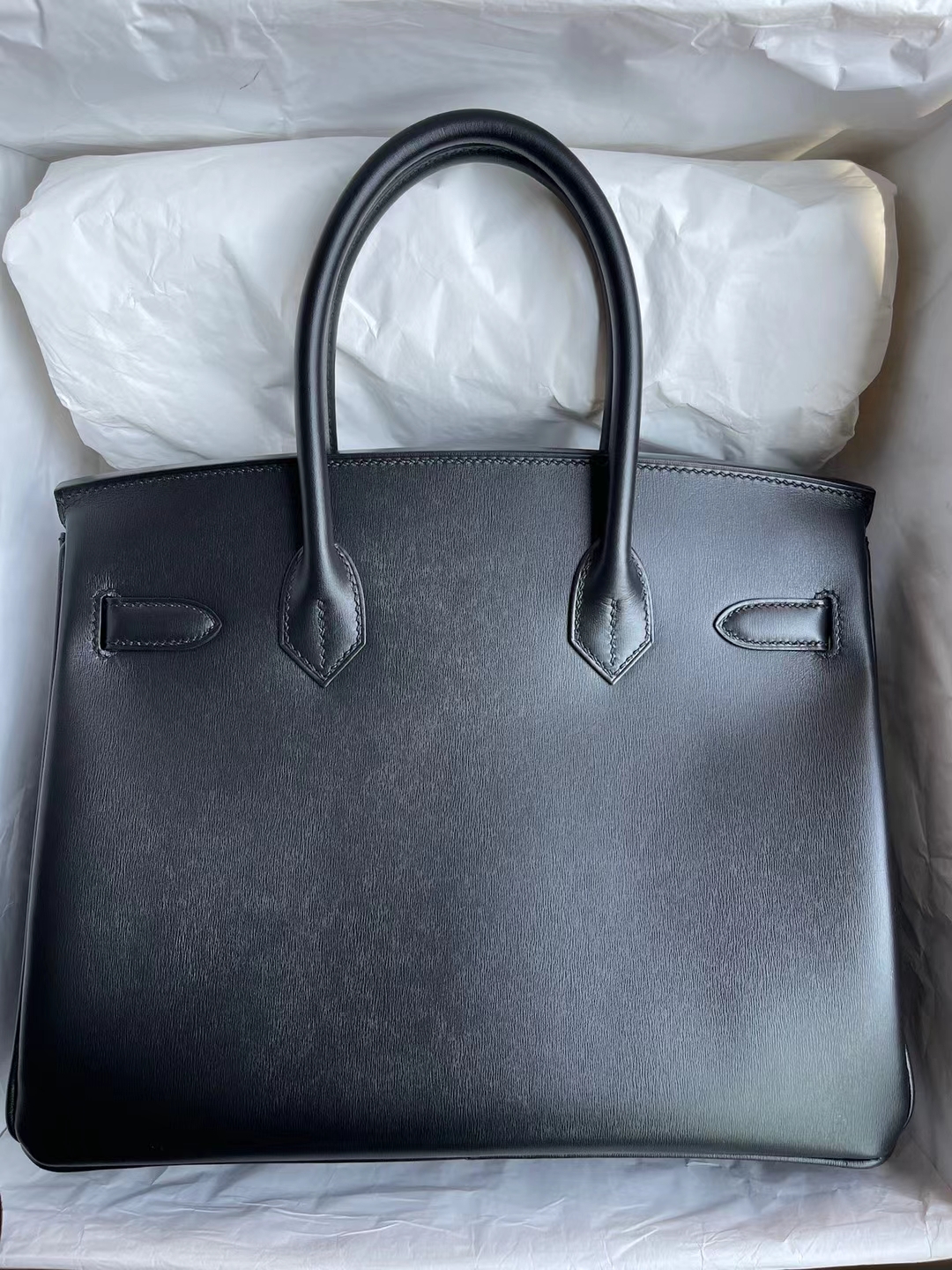 Hermès（爱马仕）Birkin 铂金包 Jonathan Ck89 黑色 银扣 30cm