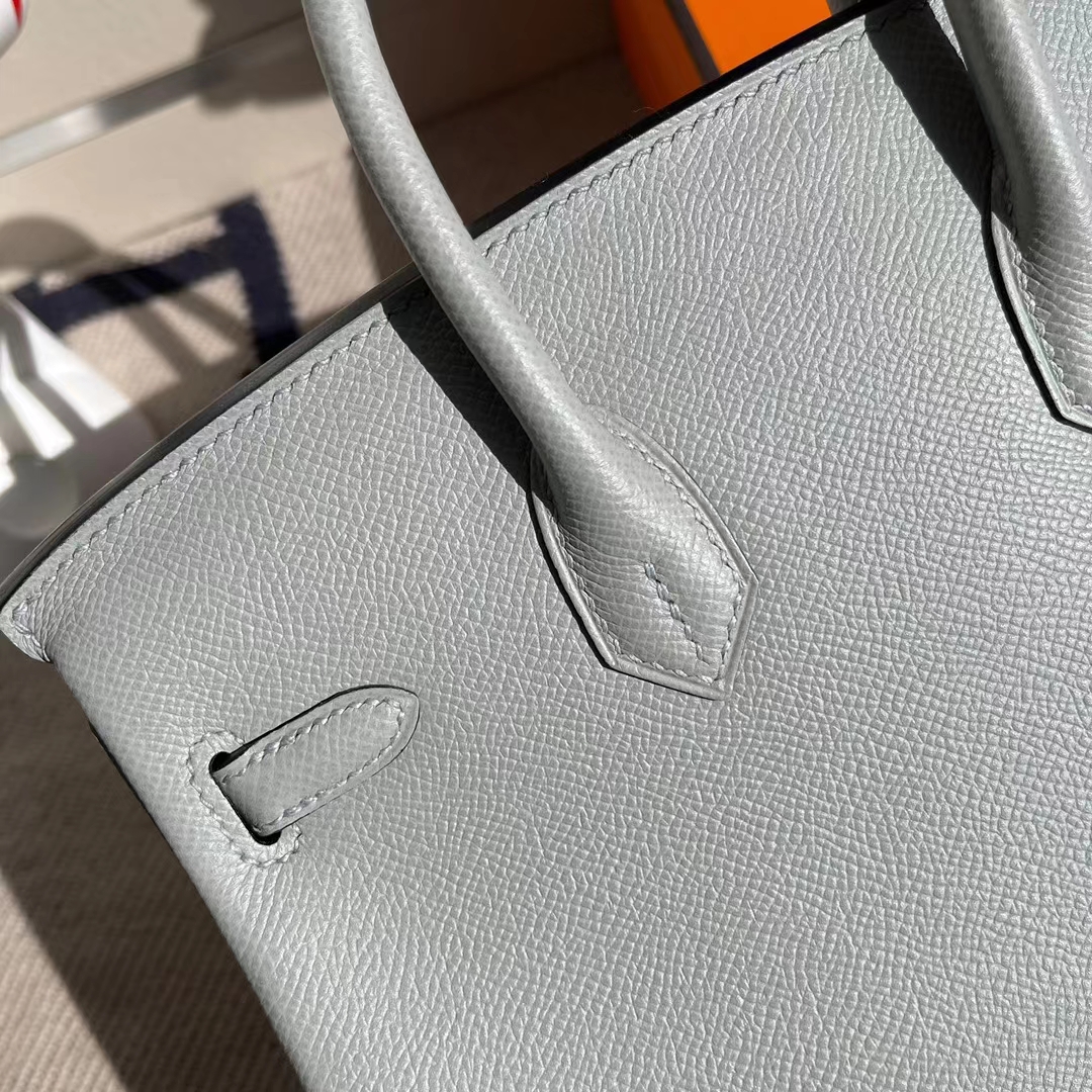 Hermès(爱马仕)Birkin 铂金包 Epsom 8U 冰川蓝 金扣 25cm-拉尔森鳄鱼皮具定制 - 爱马仕包包官网 Hermès(爱马仕)Birkin 铂金包 Epsom 8U 冰川蓝 金扣 25cm