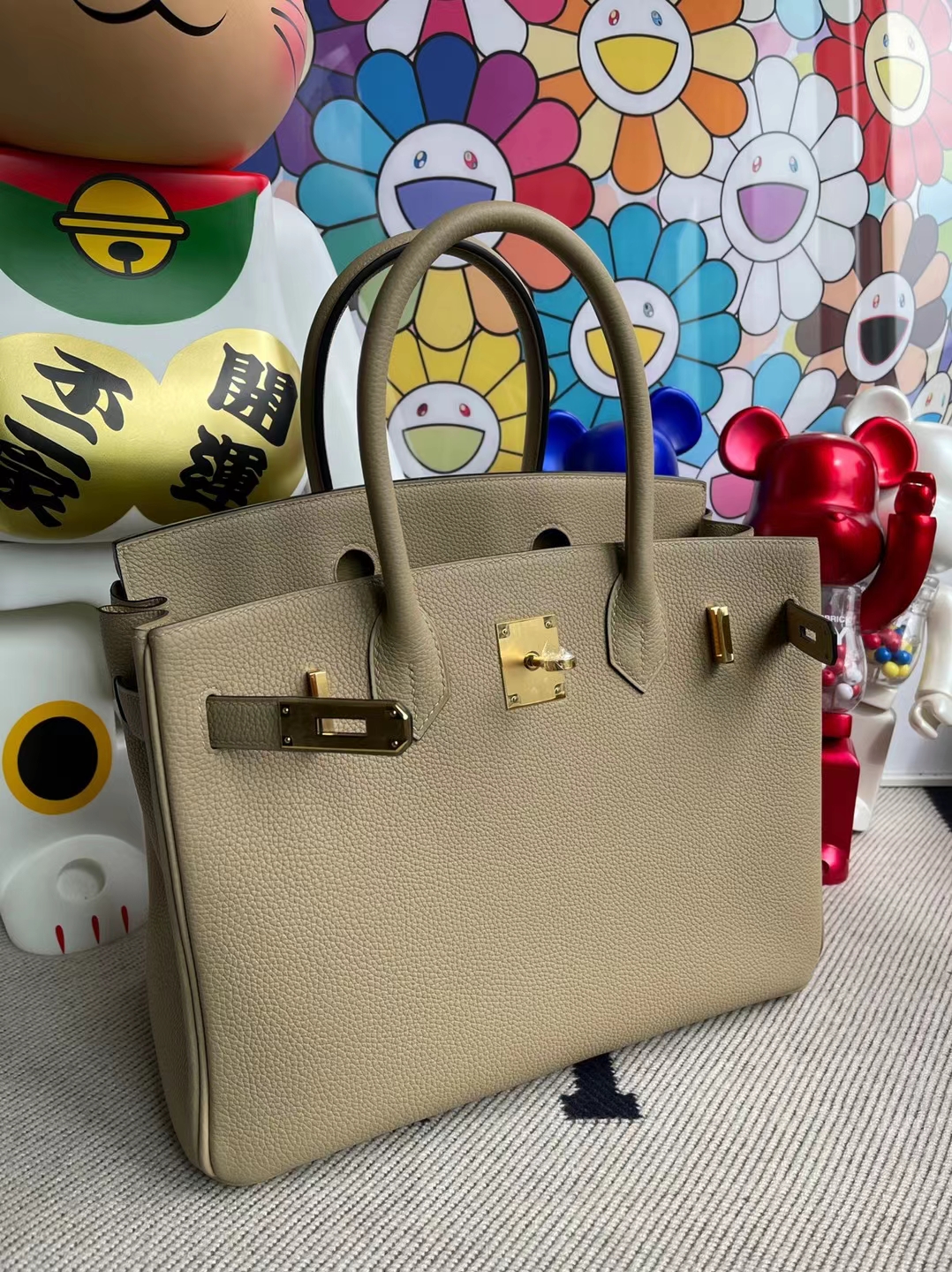 Hermès(爱马仕)Birkin 铂金包 Togo S2 风衣灰 Trench 金扣 30cm 订制-拉尔森鳄鱼皮具定制 - 爱马仕包包官网 Hermès(爱马仕)Birkin 铂金包 Togo S2 风衣灰 Trench 金扣 30cm 订制