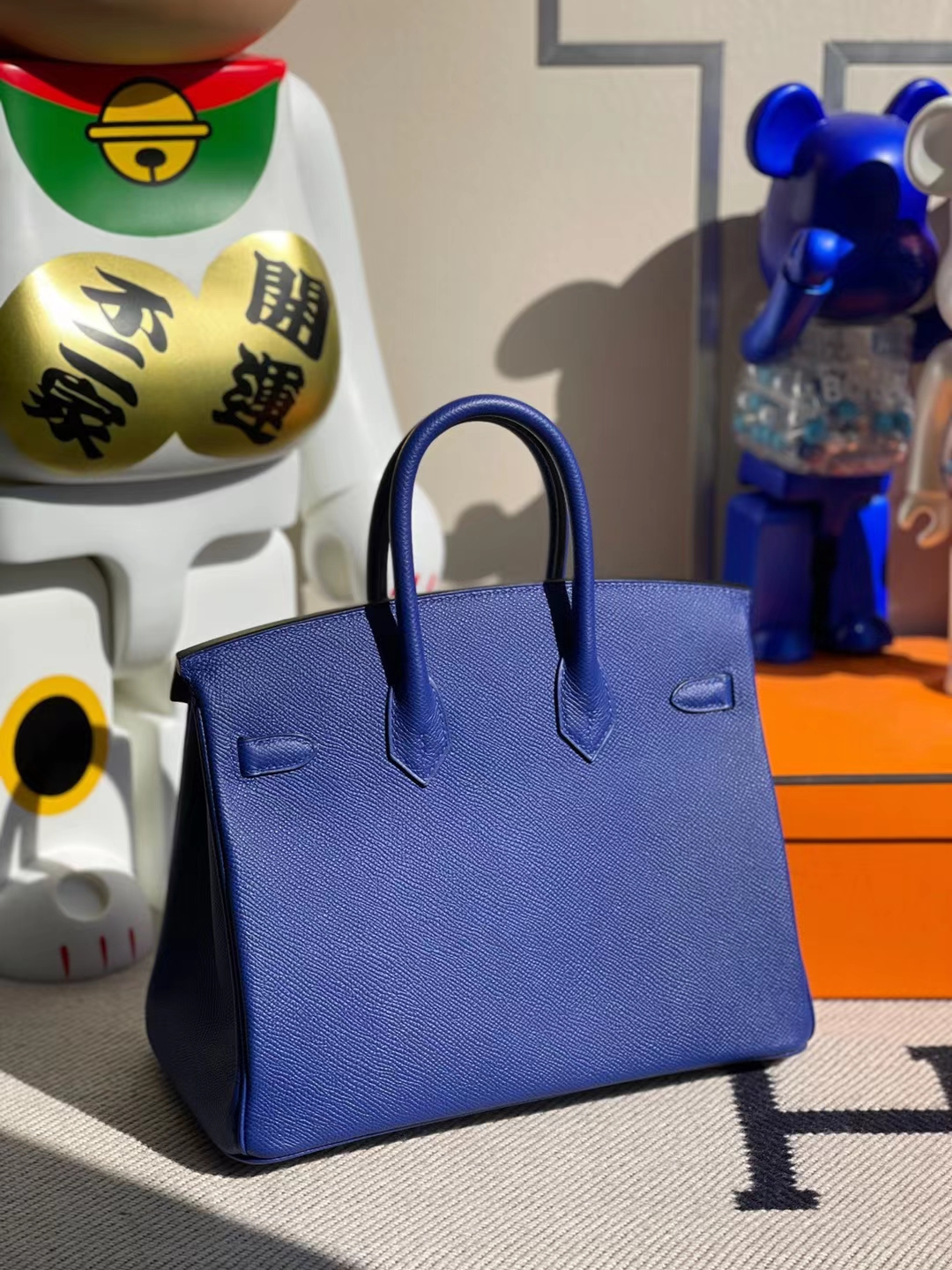 Hermès(爱马仕)Birkin 铂金包 Epsom 7T 电光蓝 金扣 25cm-拉尔森鳄鱼皮具定制 - 爱马仕包包官网 Hermès(爱马仕)Birkin 铂金包 Epsom 7T 电光蓝 金扣 25cm