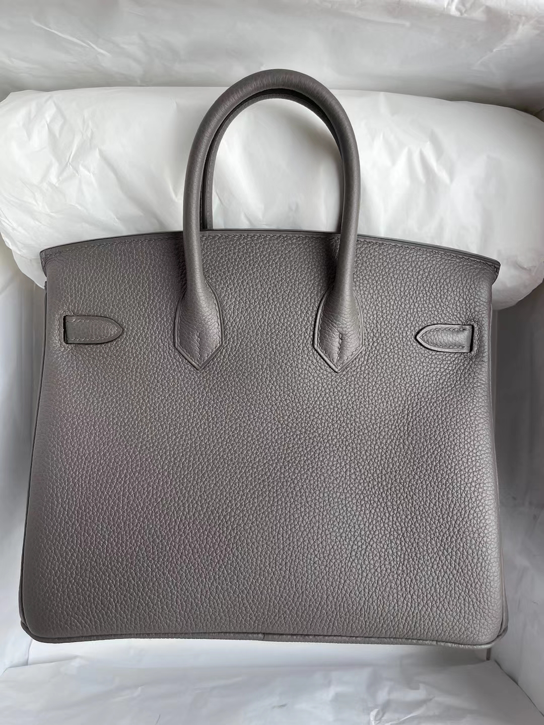 Hermès(爱马仕)Birkin 铂金包 Togo 8F 锡器灰 玫瑰金扣 rose gold hardware 25cm 全手工缝制-拉尔森鳄鱼皮具定制 - 爱马仕包包官网 Hermès(爱马仕)Birkin 铂金包 Togo 8F 锡器灰 玫瑰金扣 rose gold hardware 25cm 全手工缝制