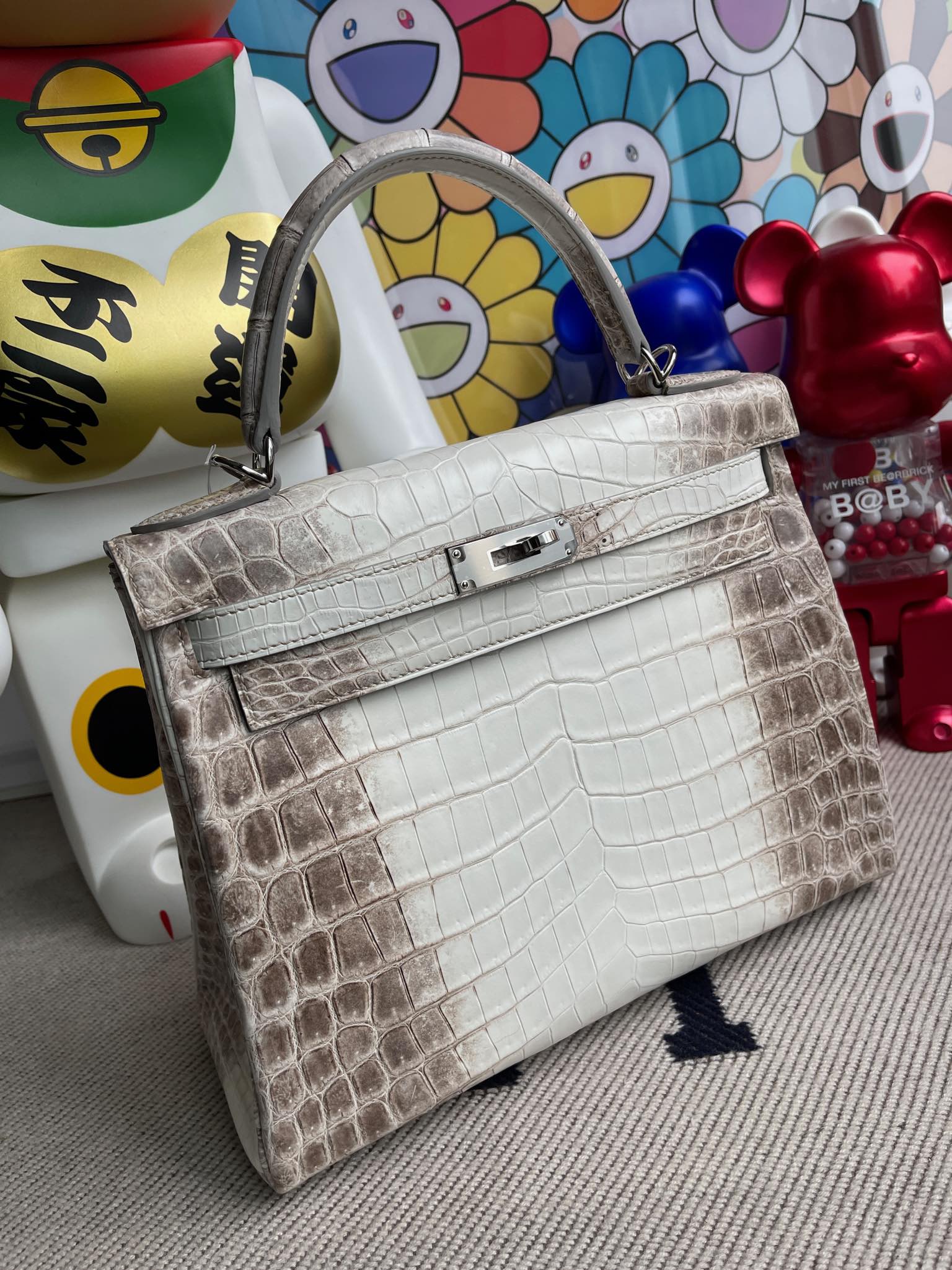 Hermès（爱马仕）kelly 凯莉包 Himalaya 喜马拉雅 银扣 28cm 顶级手缝