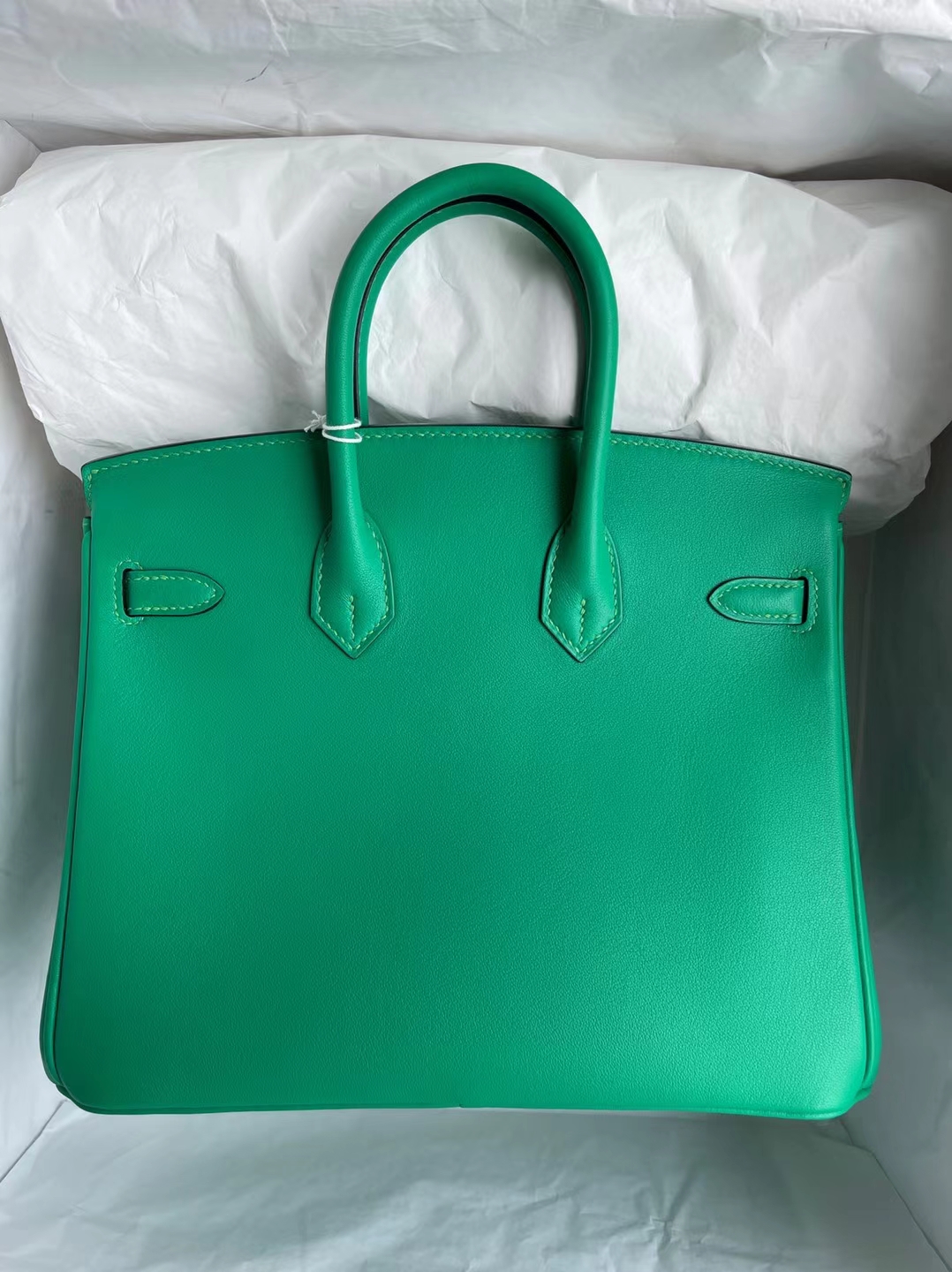 Hermès（爱马仕）Birkin 铂金包 Swift 7W 薄荷绿 银扣 25cm