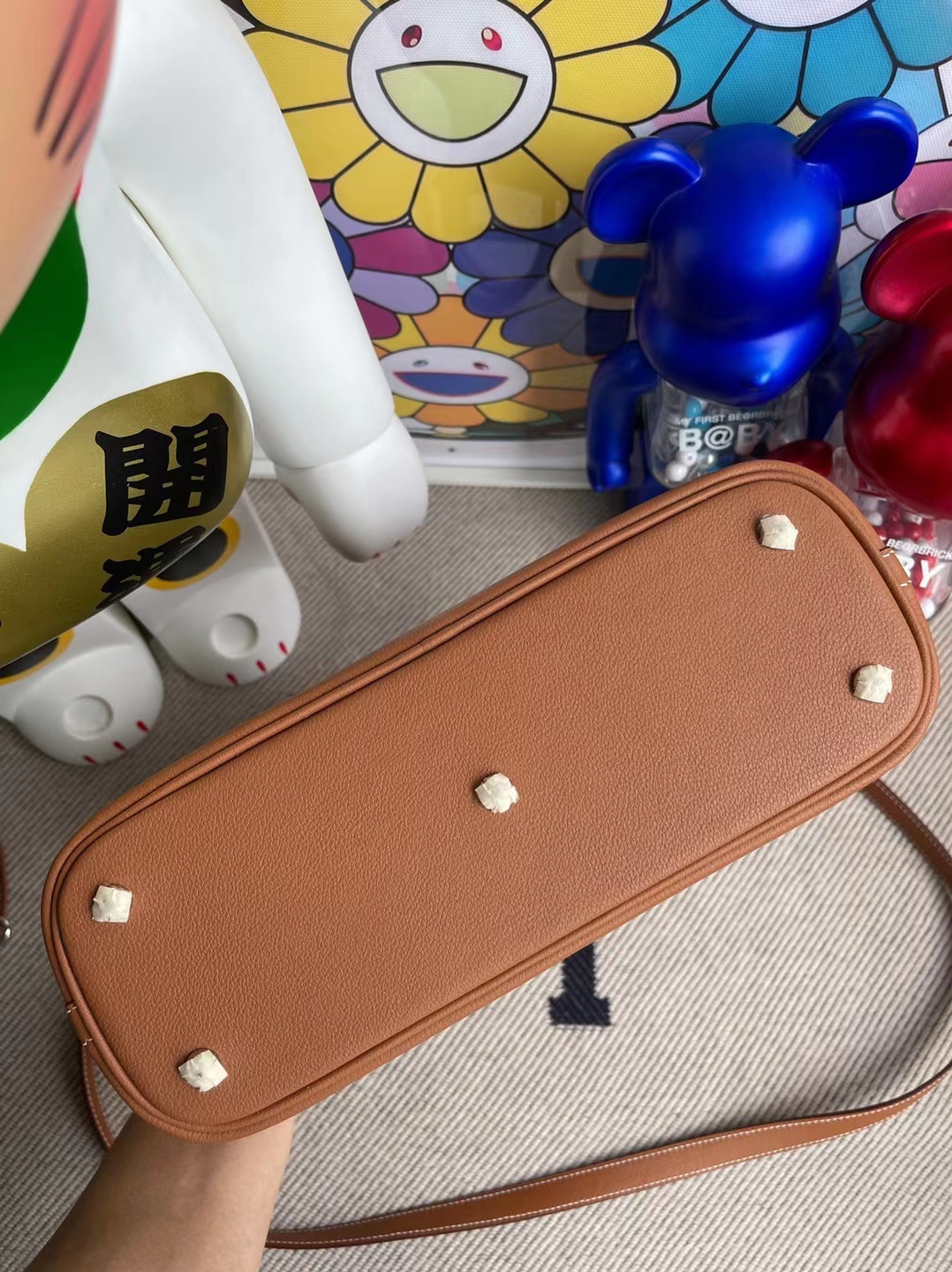 Hermès（爱马仕）Bolide 保龄球包 evercolor ck37 金棕色 银扣 25cm 顶级工艺 全手工缝制