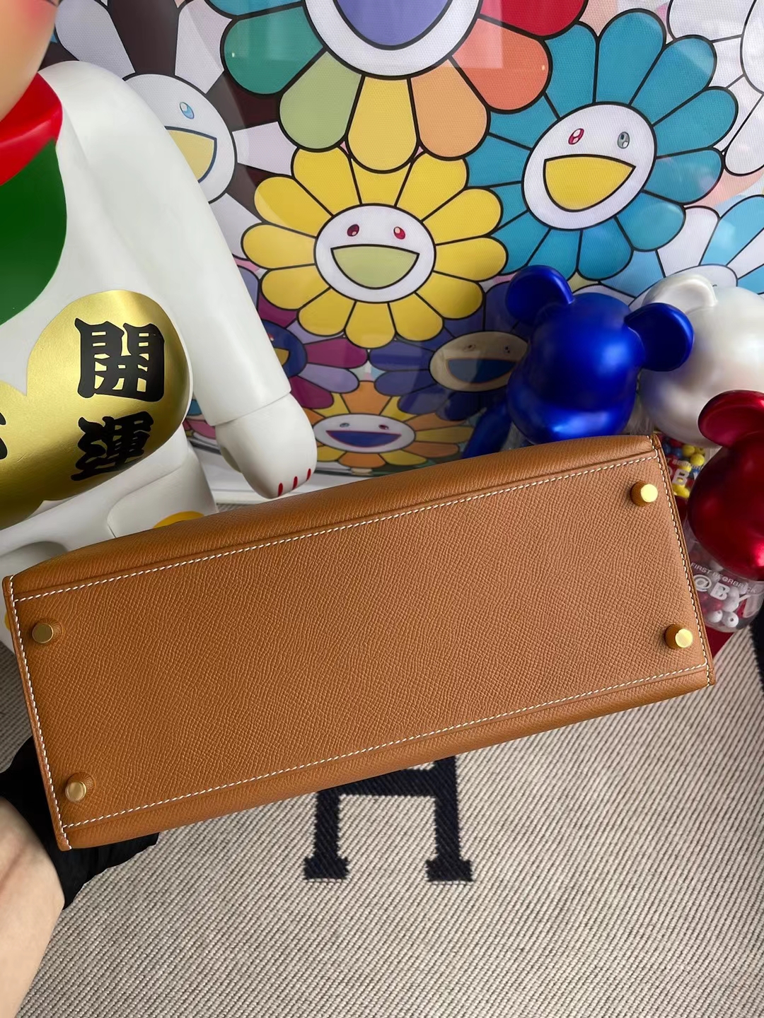 Hermès（爱马仕）Kelly 凯莉包 Epsom Ck37 金棕色 金扣 28cm 顶级工艺 全手工缝制 ghw stock